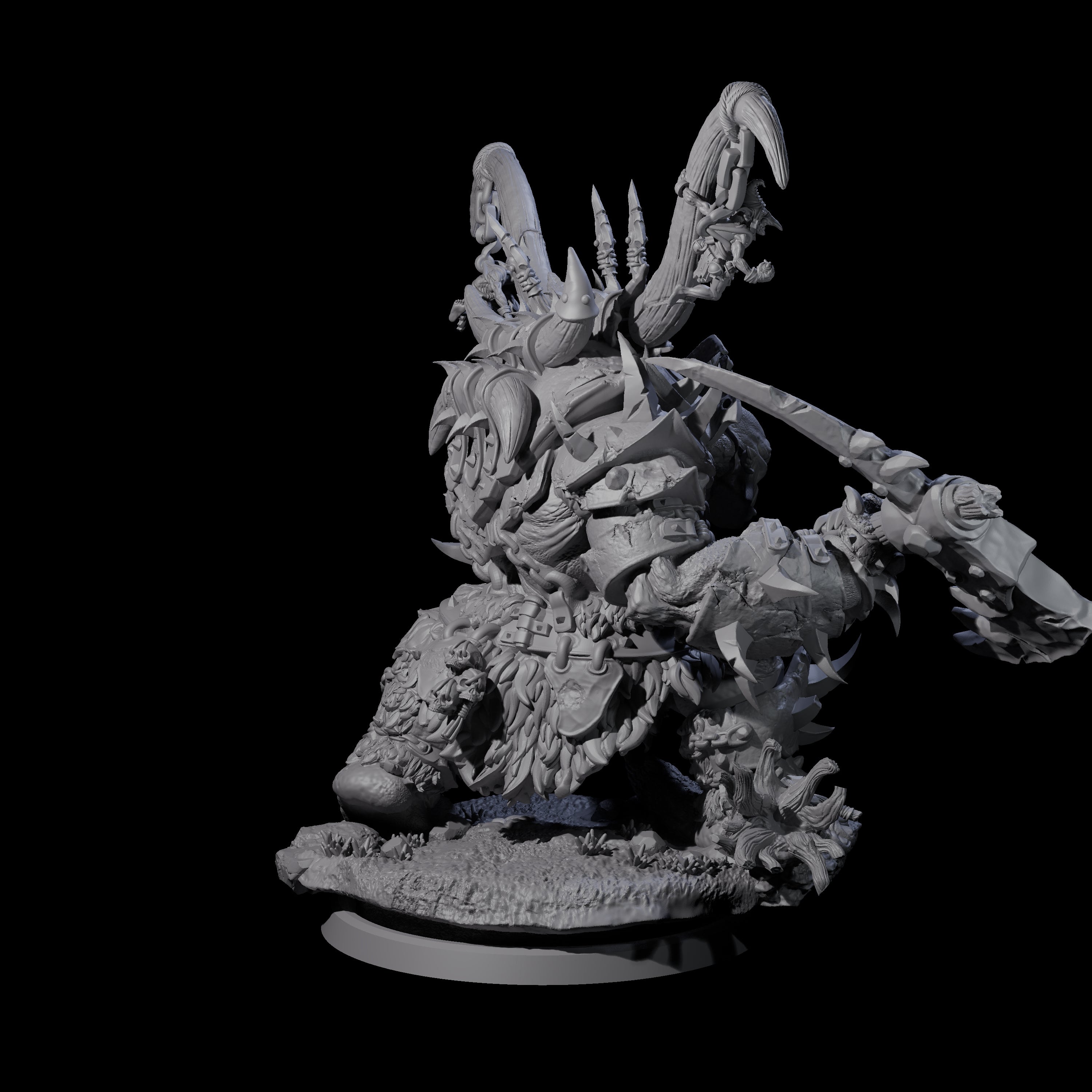 Hulking Ogre Juggernaut B Miniature for Dungeons and Dragons, Pathfinder or other TTRPGs