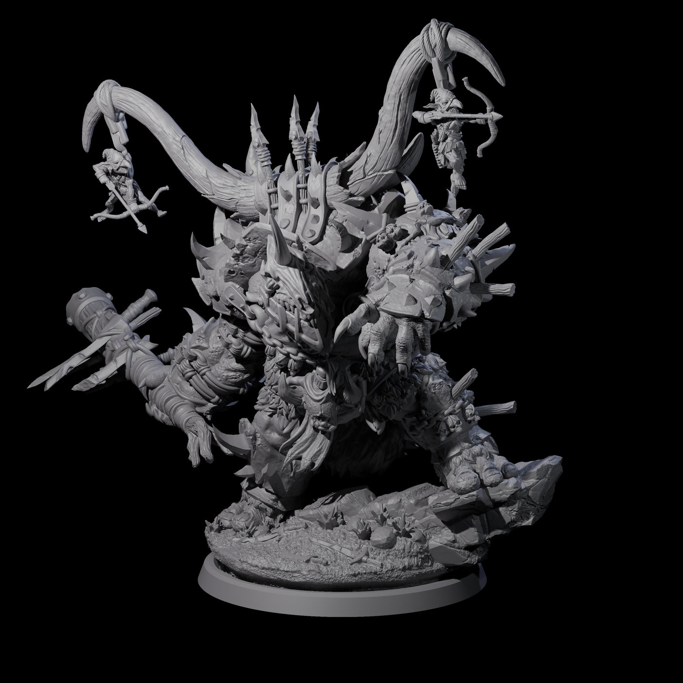 Hulking Ogre Juggernaut C Miniature for Dungeons and Dragons, Pathfinder or other TTRPGs