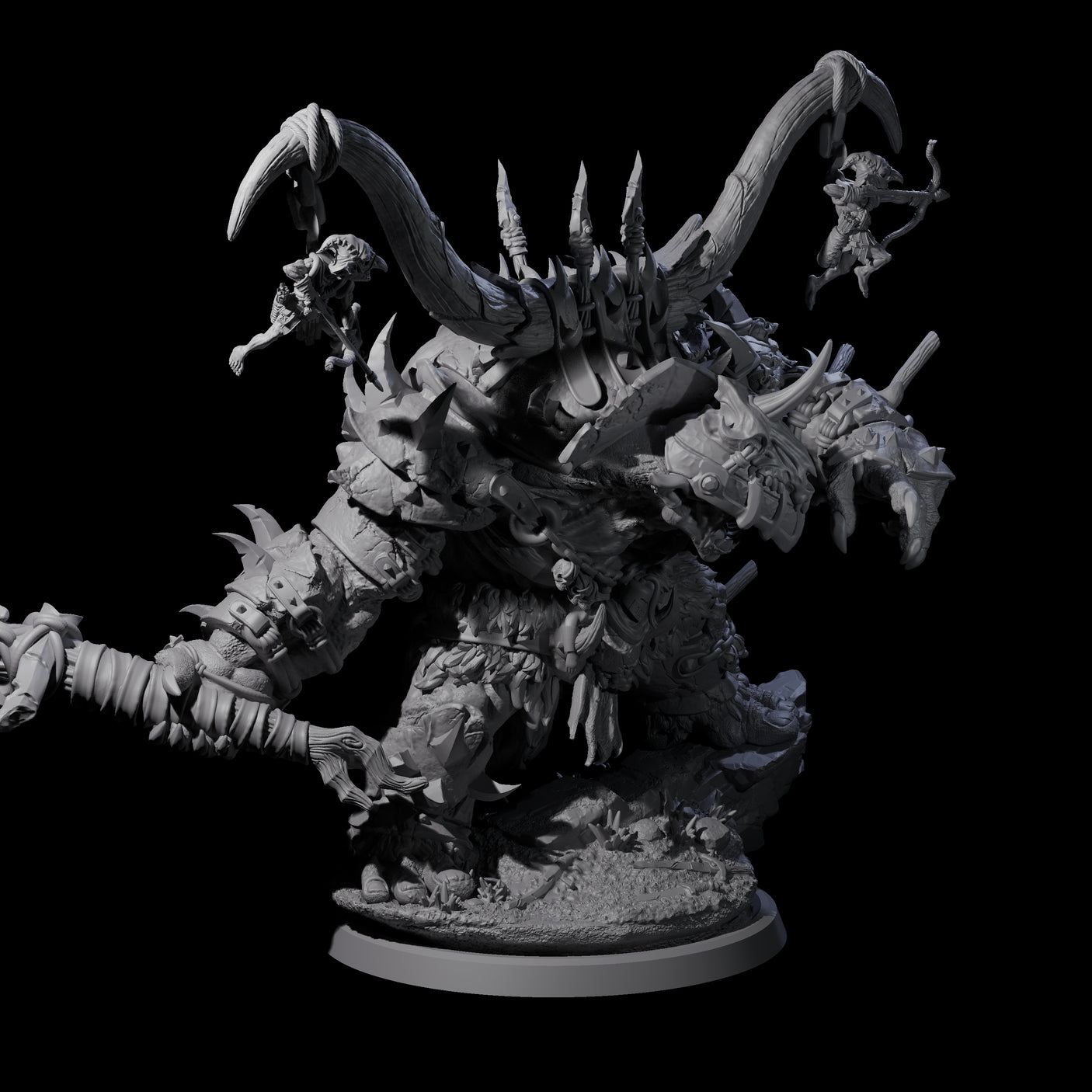 Hulking Ogre Juggernaut C Miniature for Dungeons and Dragons, Pathfinder or other TTRPGs