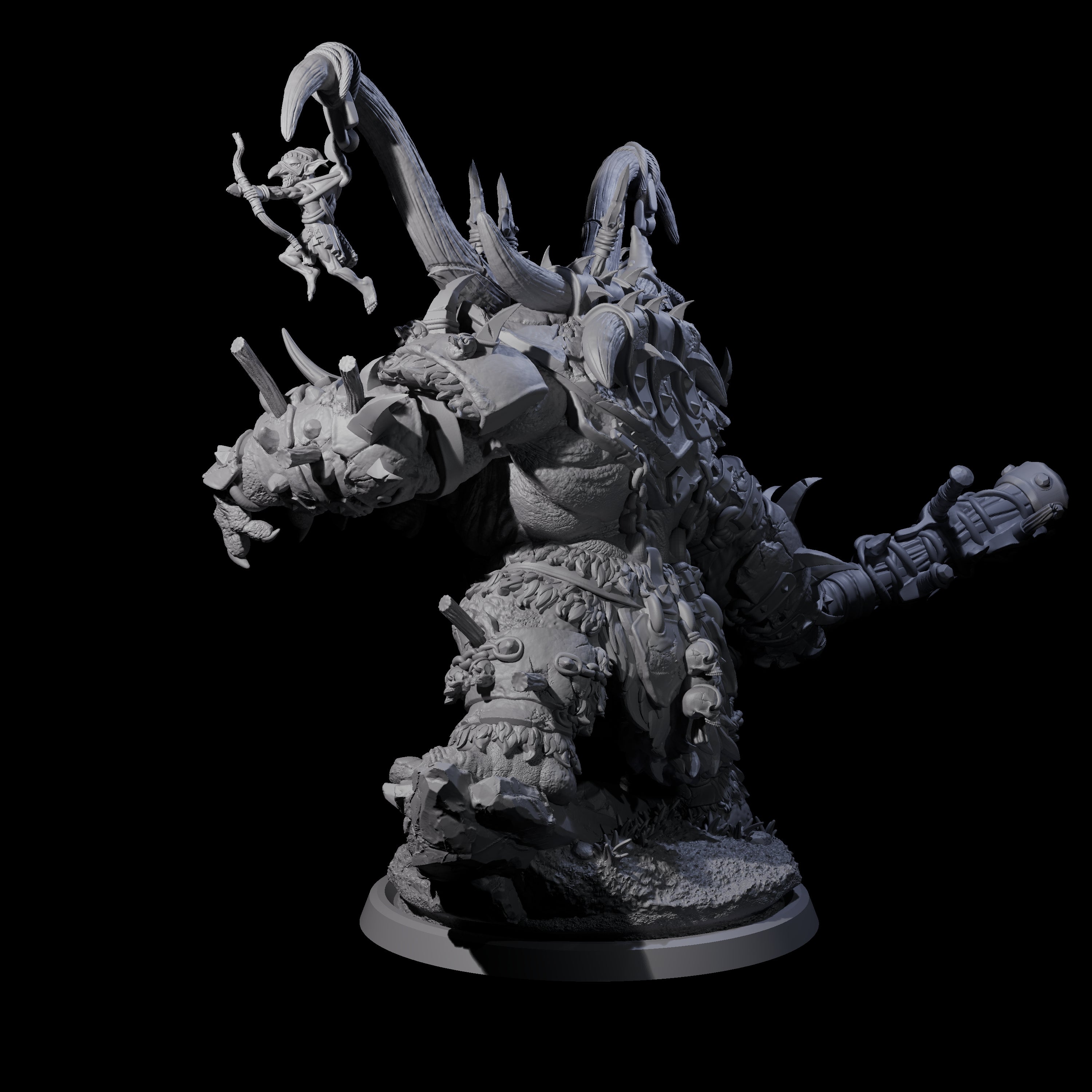 Hulking Ogre Juggernaut C Miniature for Dungeons and Dragons, Pathfinder or other TTRPGs