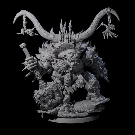 Hulking Ogre Juggernaut D Miniature for Dungeons and Dragons, Pathfinder or other TTRPGs