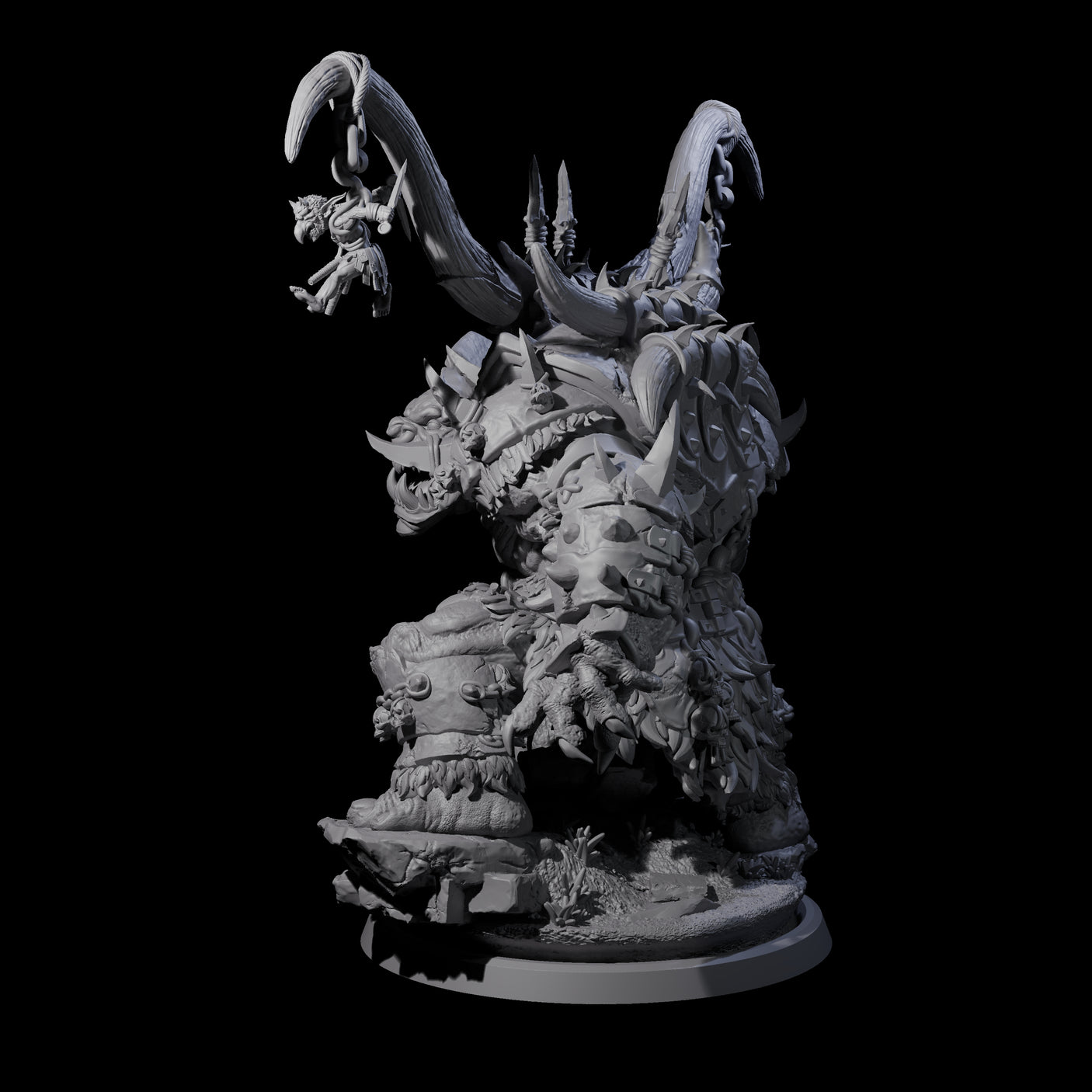 Hulking Ogre Juggernaut D Miniature for Dungeons and Dragons, Pathfinder or other TTRPGs