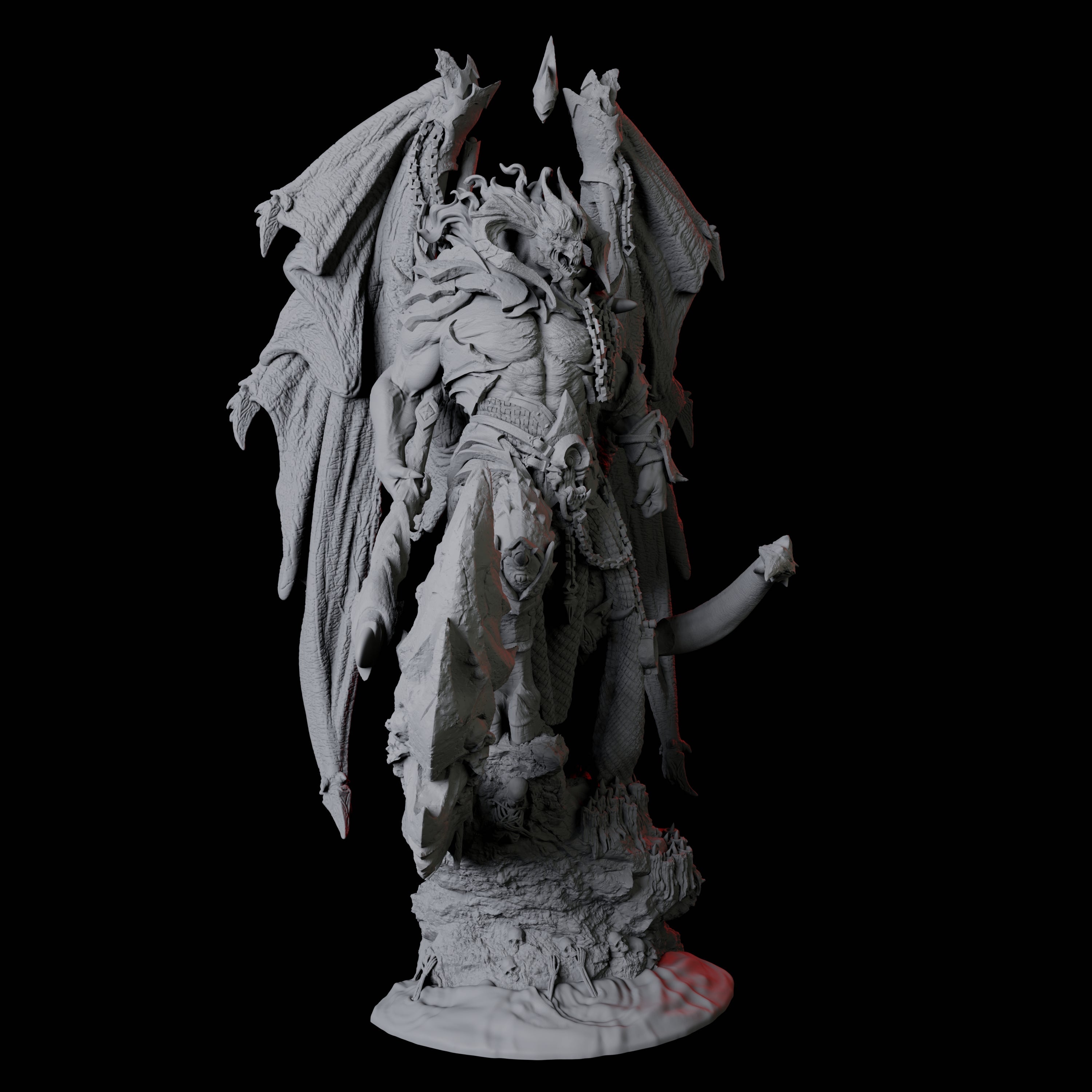 Hulking Pit Fiend Miniature for Dungeons and Dragons, Pathfinder or other TTRPGs