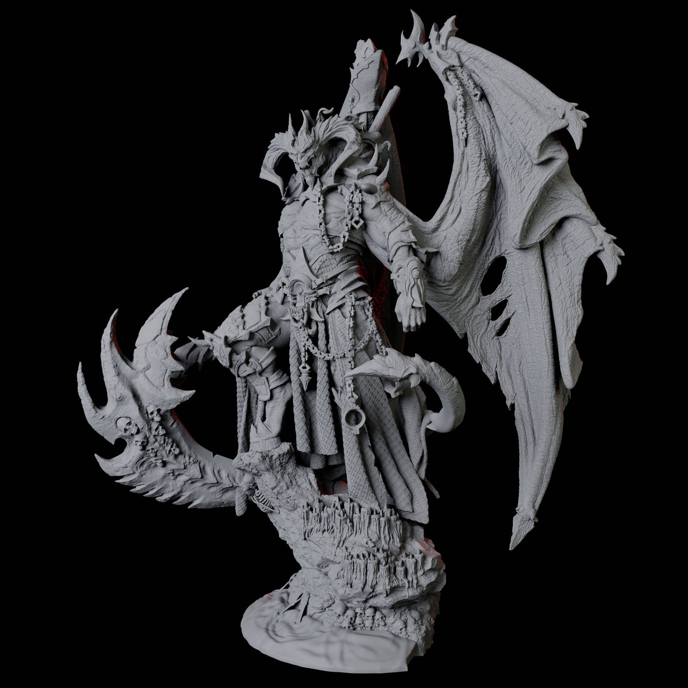 Hulking Pit Fiend Miniature for Dungeons and Dragons, Pathfinder or other TTRPGs
