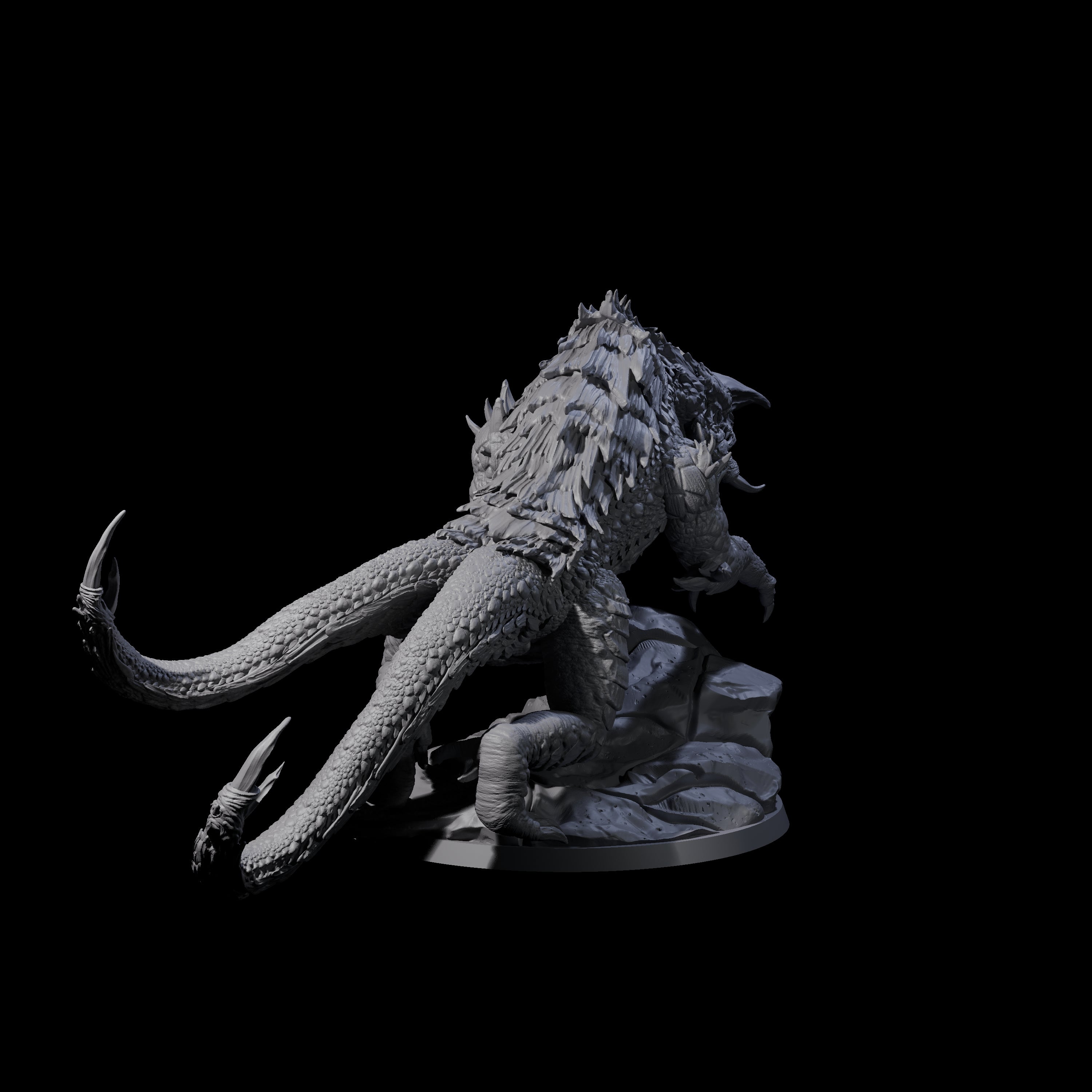 Hulking Siege Drake A Miniature for Dungeons and Dragons, Pathfinder or other TTRPGs