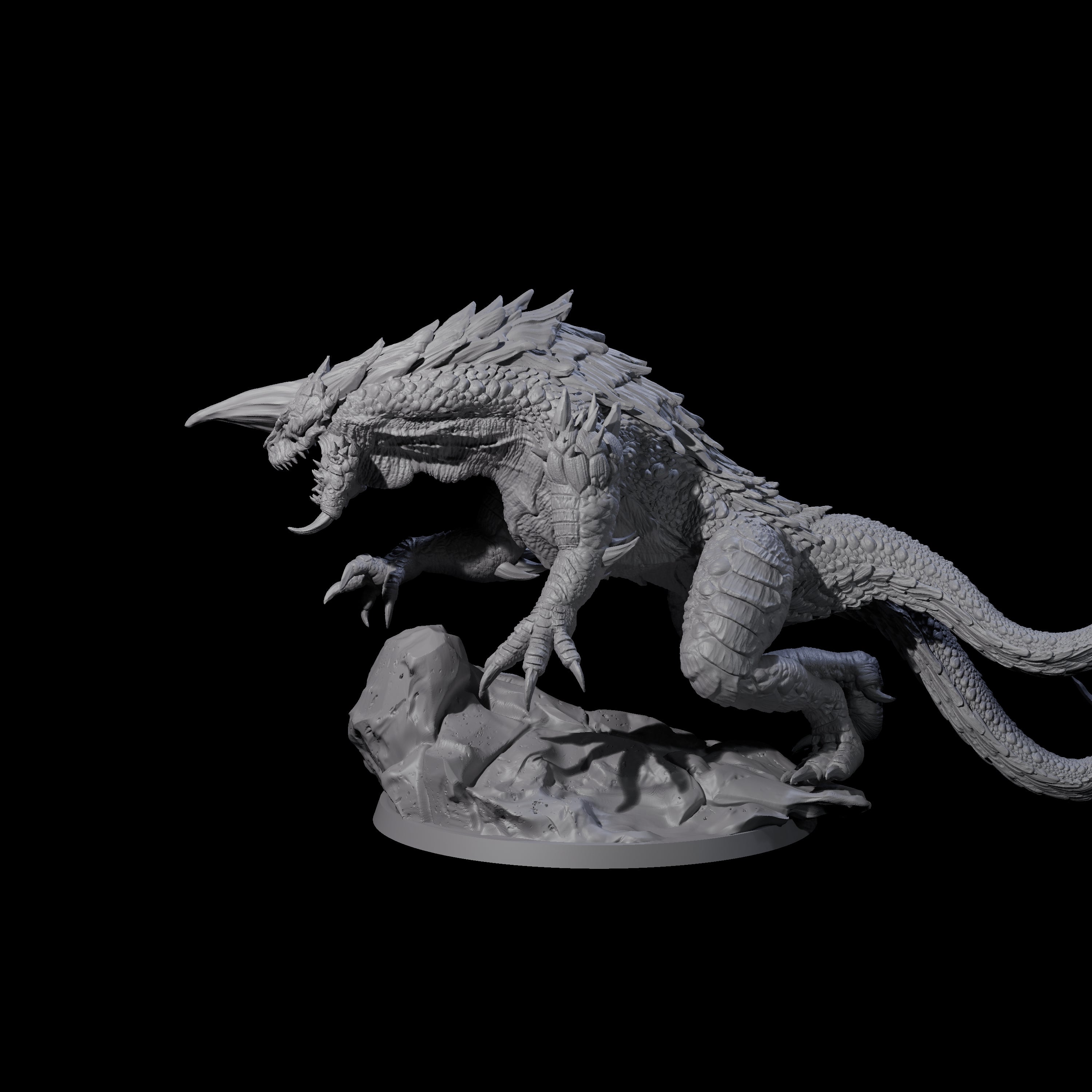 Hulking Siege Drake A Miniature for Dungeons and Dragons, Pathfinder or other TTRPGs