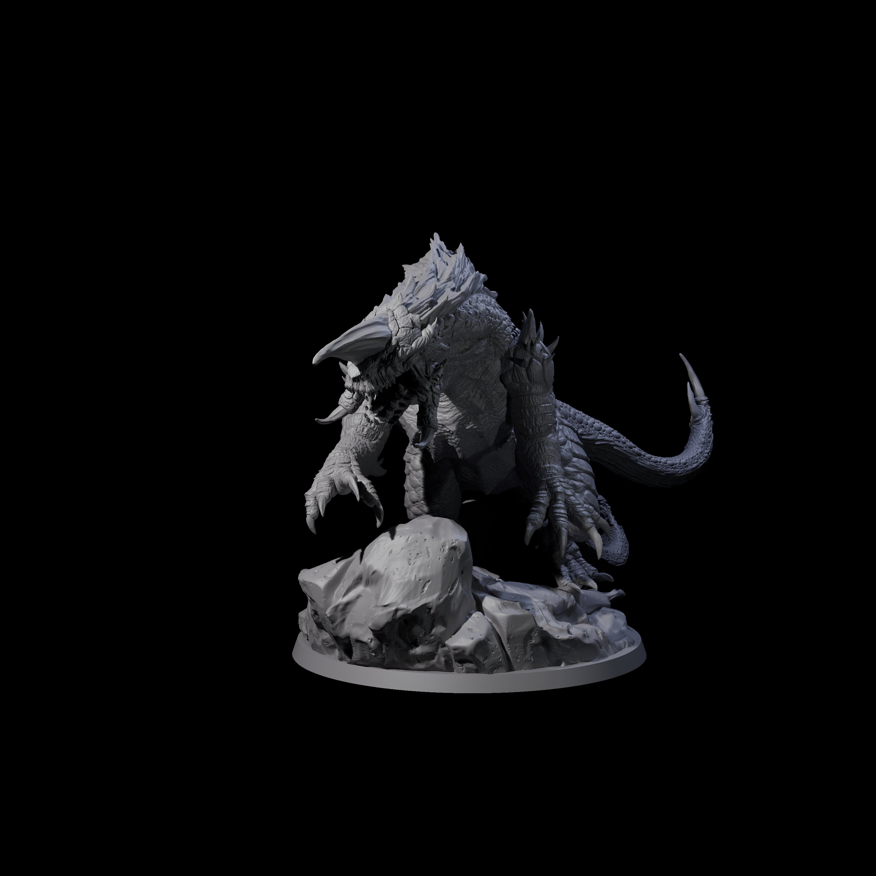 Hulking Siege Drake A Miniature for Dungeons and Dragons, Pathfinder or other TTRPGs