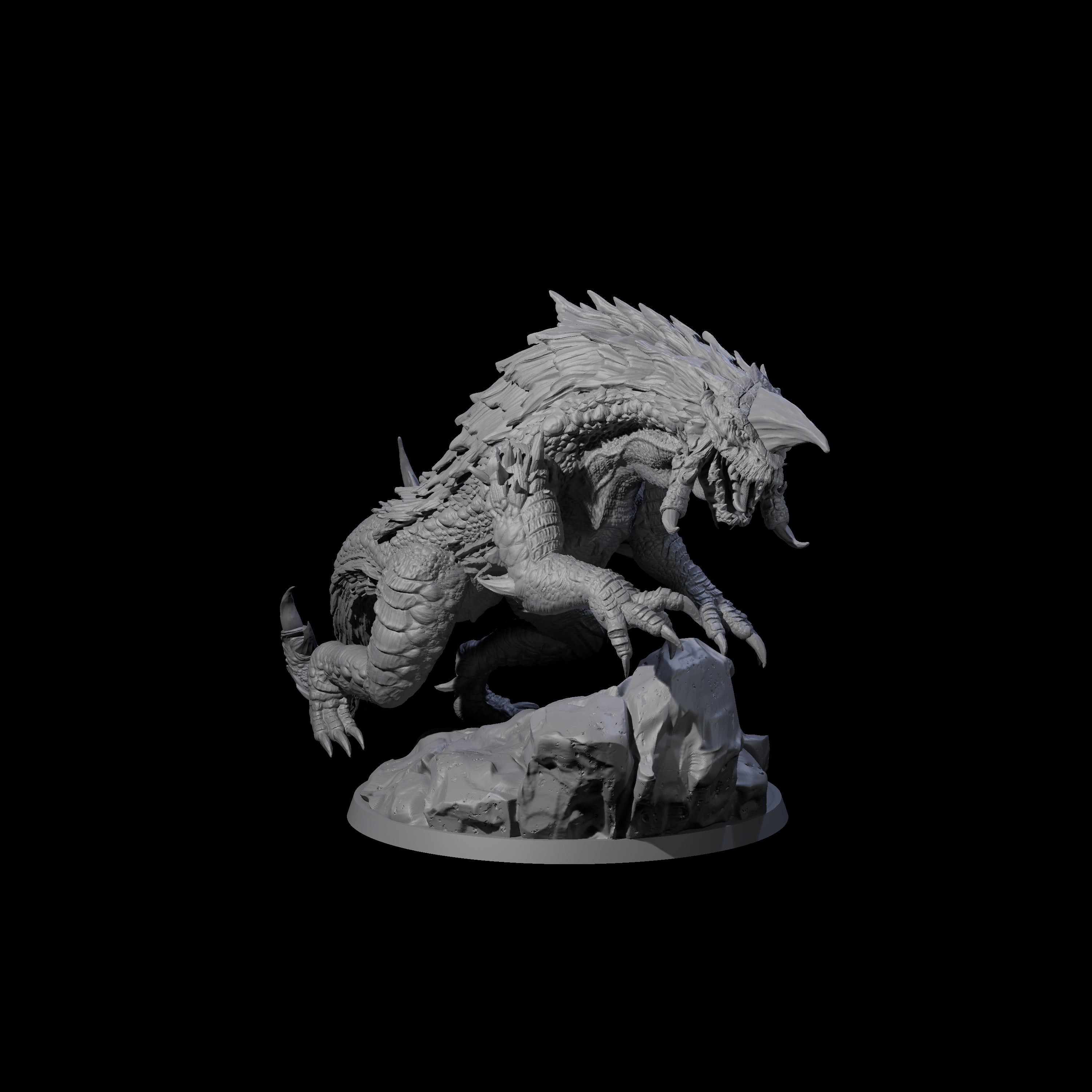 Hulking Siege Drake A Miniature for Dungeons and Dragons, Pathfinder or other TTRPGs