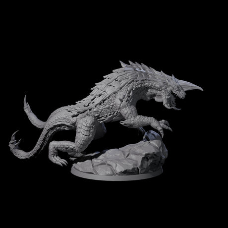 Hulking Siege Drake A Miniature for Dungeons and Dragons, Pathfinder or other TTRPGs