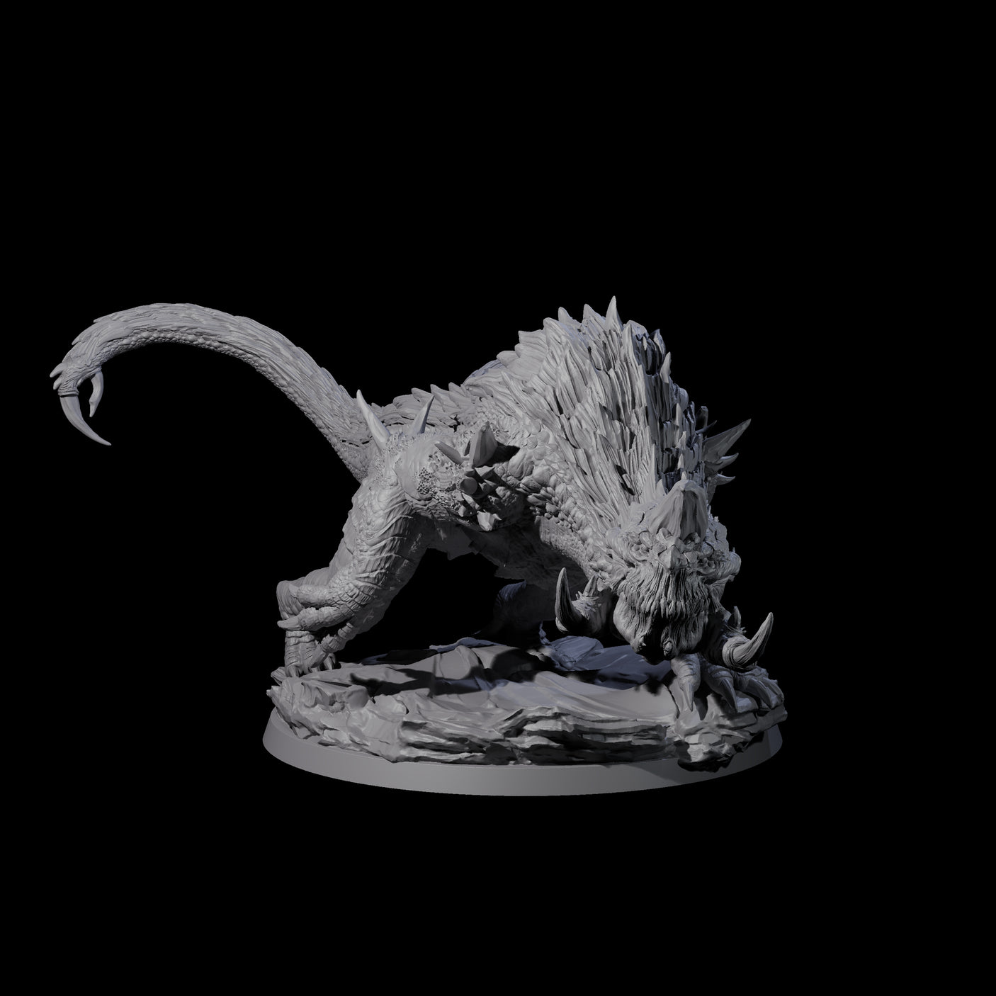 Hulking Siege Drake B Miniature for Dungeons and Dragons, Pathfinder or other TTRPGs