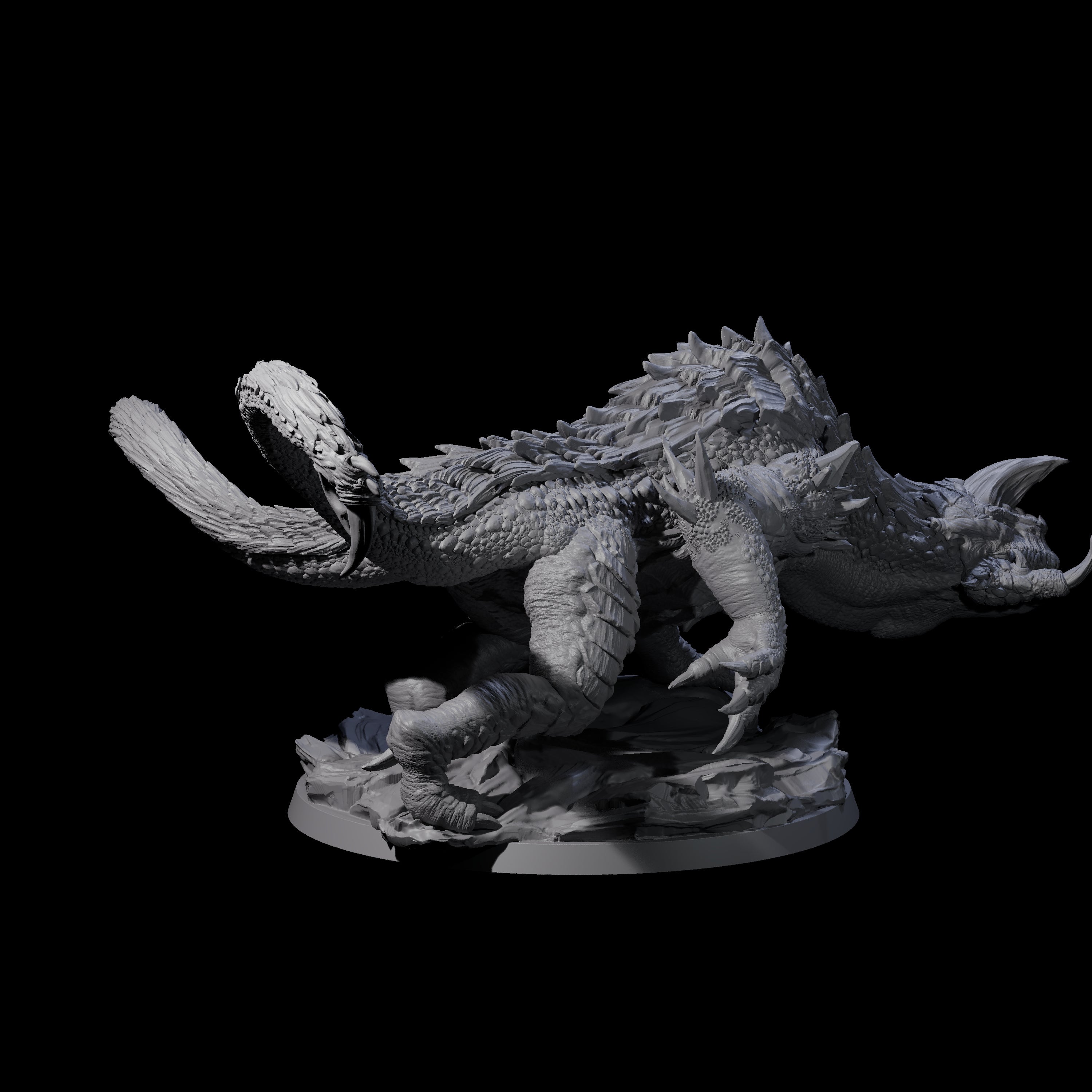 Hulking Siege Drake B Miniature for Dungeons and Dragons, Pathfinder or other TTRPGs