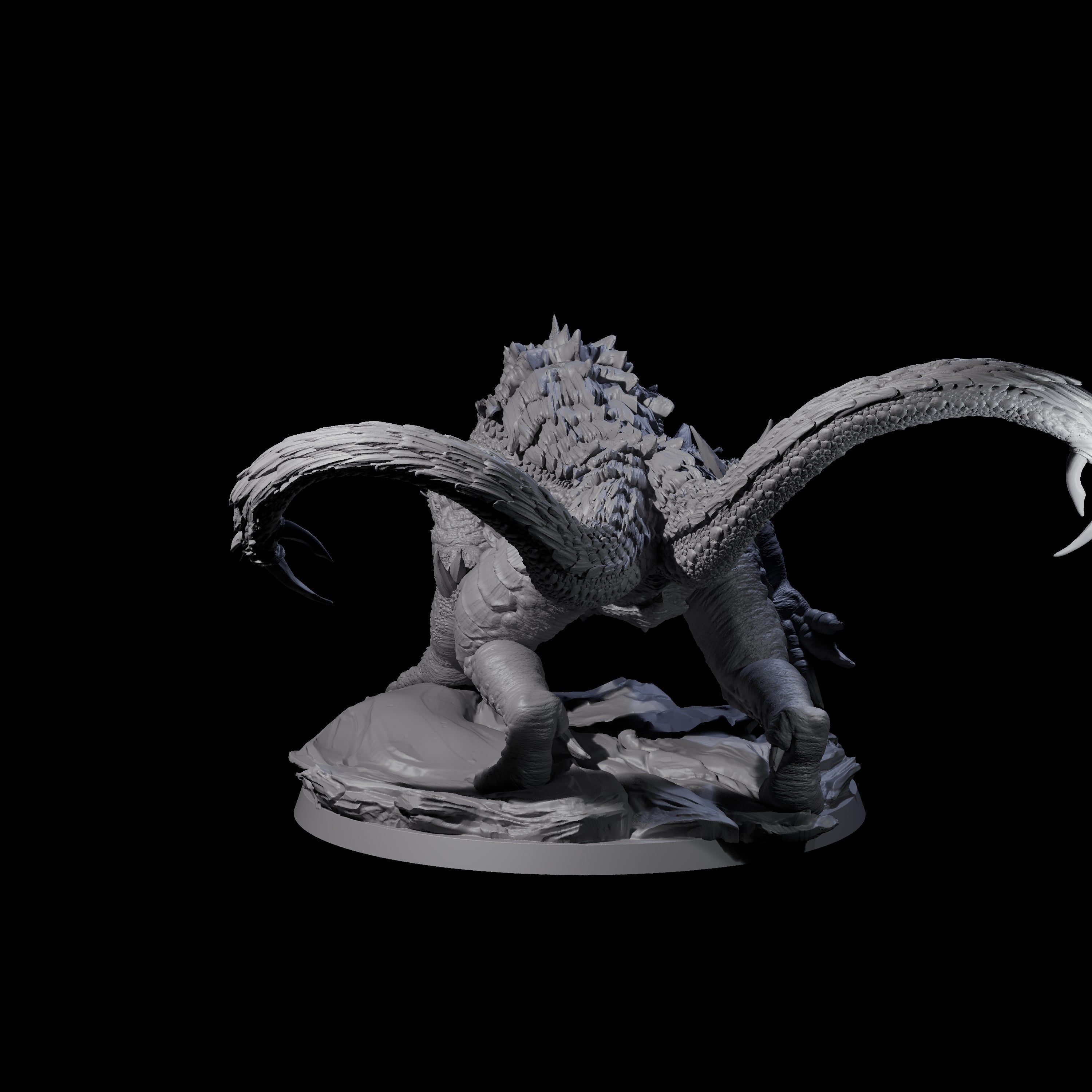 Hulking Siege Drake B Miniature for Dungeons and Dragons, Pathfinder or other TTRPGs