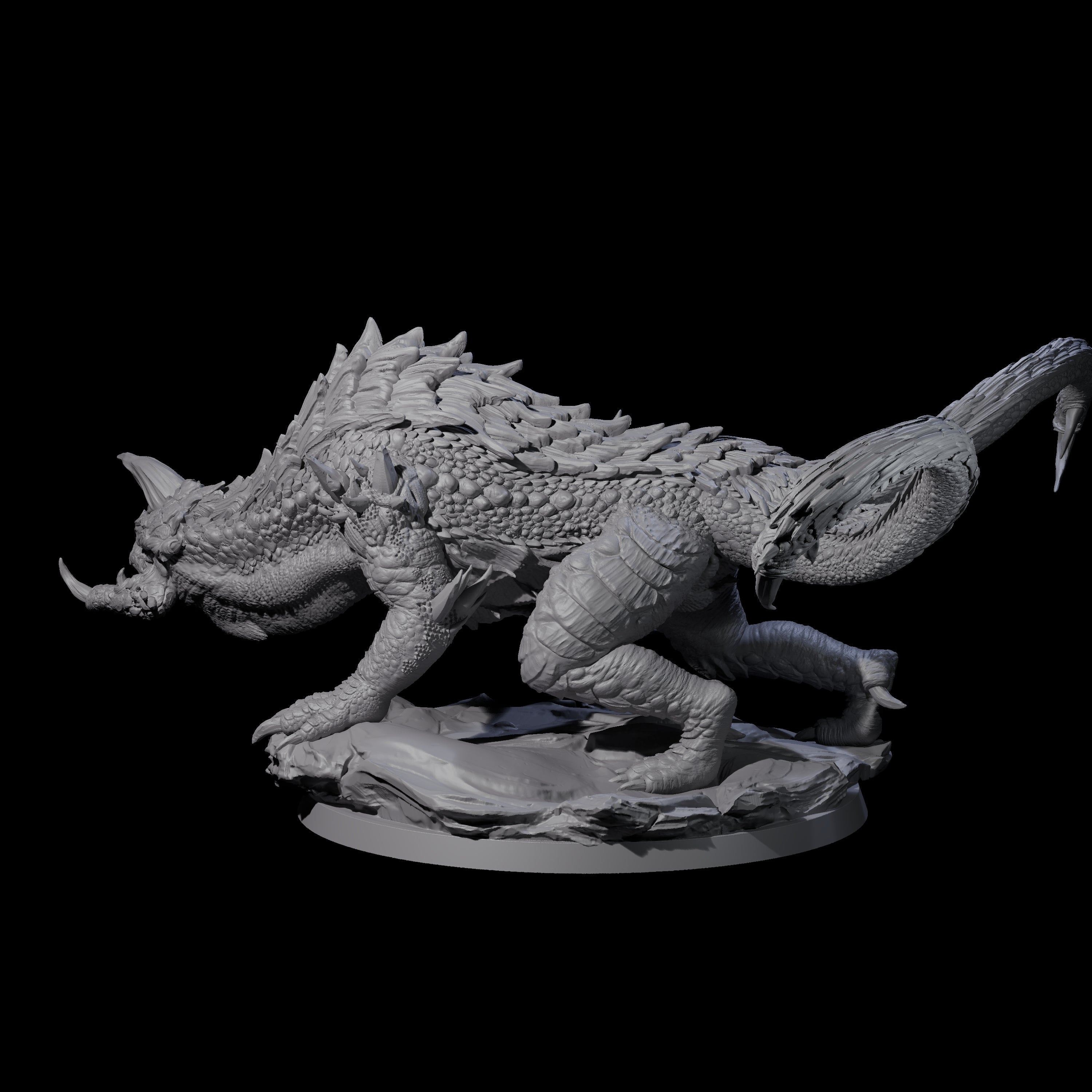 Hulking Siege Drake B Miniature for Dungeons and Dragons, Pathfinder or other TTRPGs