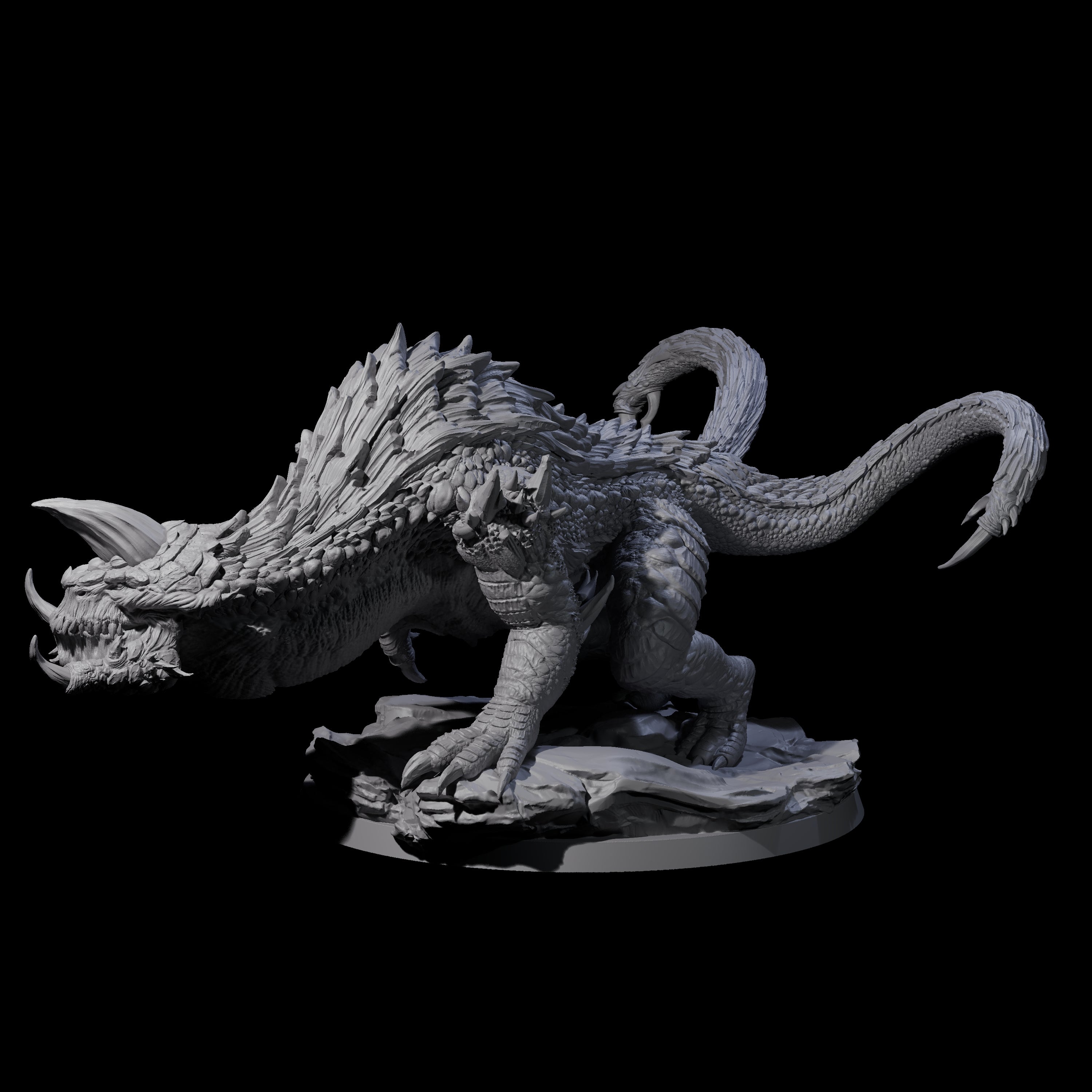 Hulking Siege Drake B Miniature for Dungeons and Dragons, Pathfinder or other TTRPGs