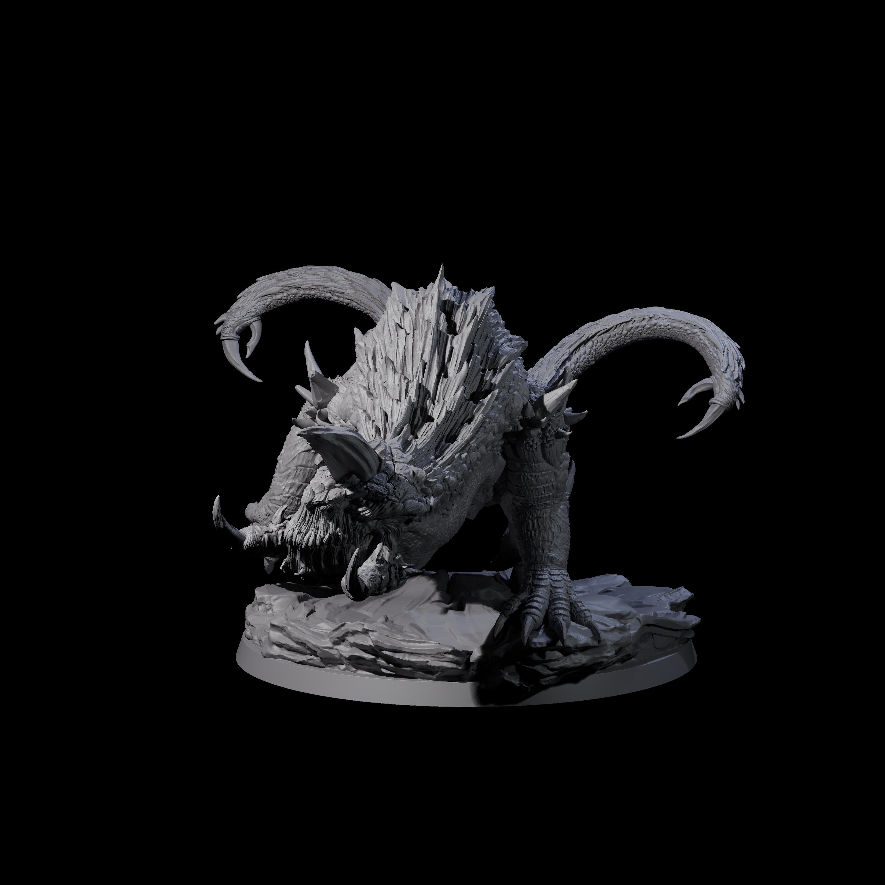 Hulking Siege Drake B Miniature for Dungeons and Dragons, Pathfinder or other TTRPGs