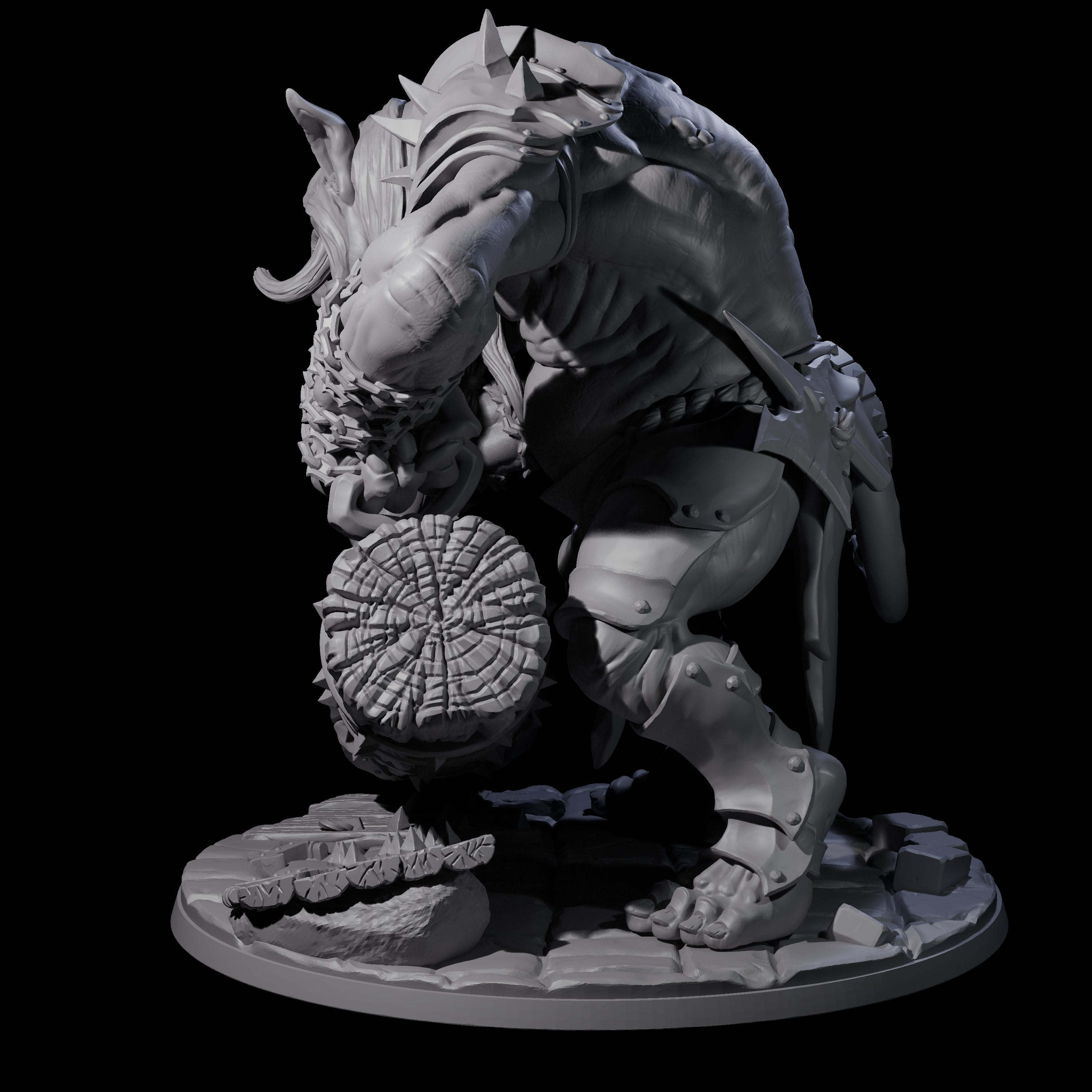 Hulking Siege Troll Miniature for Dungeons and Dragons, Pathfinder or other TTRPGs