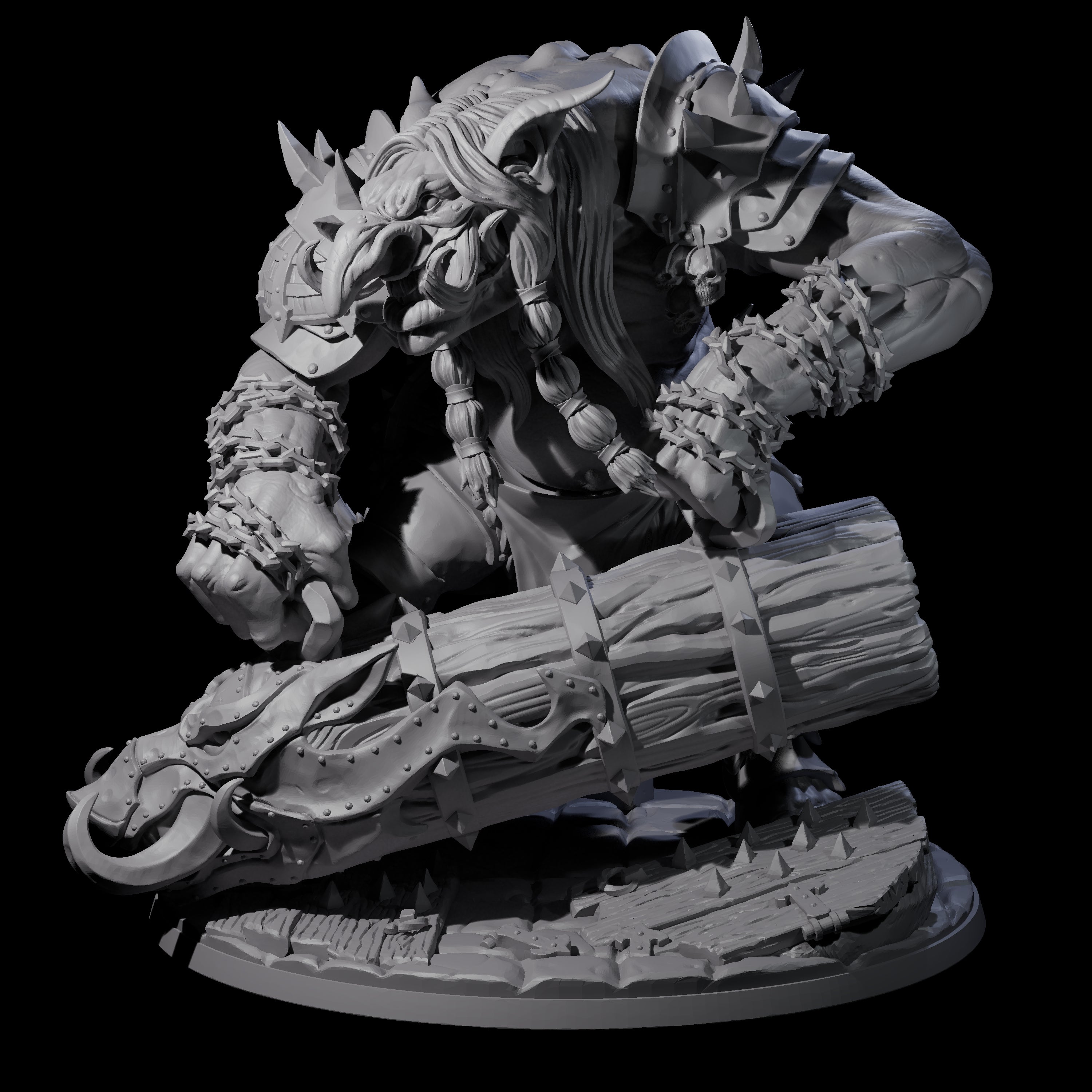 Hulking Siege Troll Miniature for Dungeons and Dragons, Pathfinder or other TTRPGs