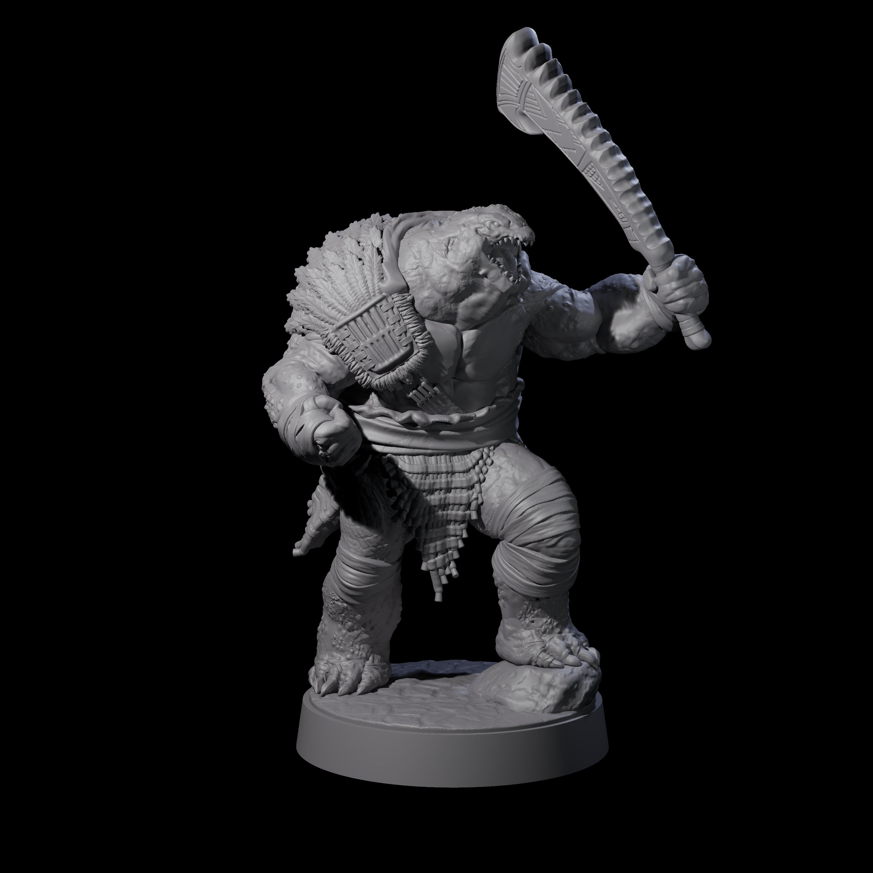Hulking Skum Brute A Miniature for Dungeons and Dragons, Pathfinder or other TTRPGs