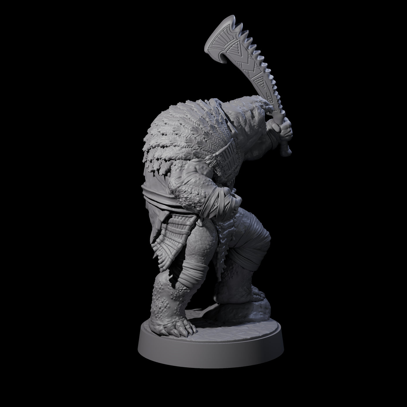 Hulking Skum Brute A Miniature for Dungeons and Dragons, Pathfinder or other TTRPGs