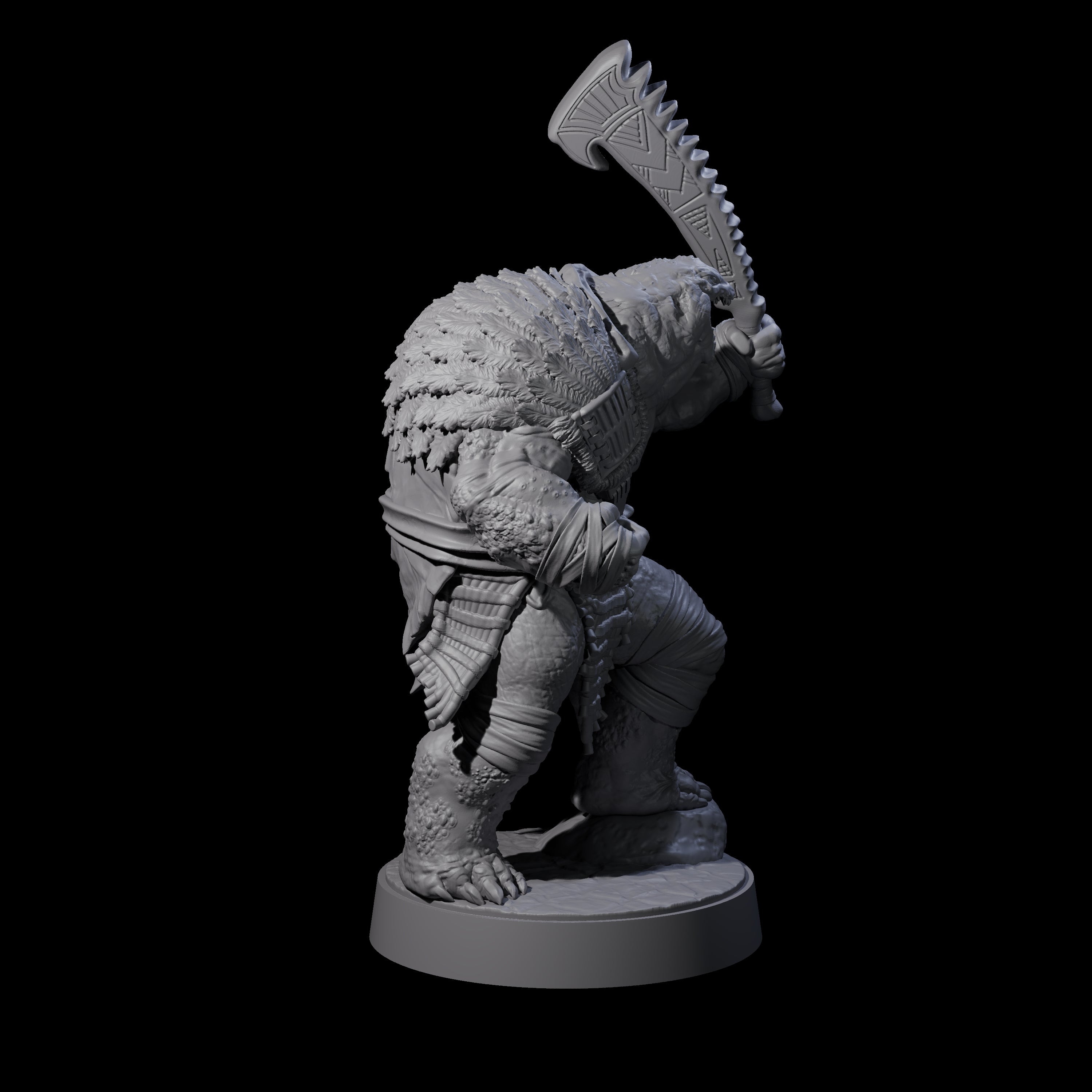 Hulking Skum Brute A Miniature for Dungeons and Dragons, Pathfinder or other TTRPGs