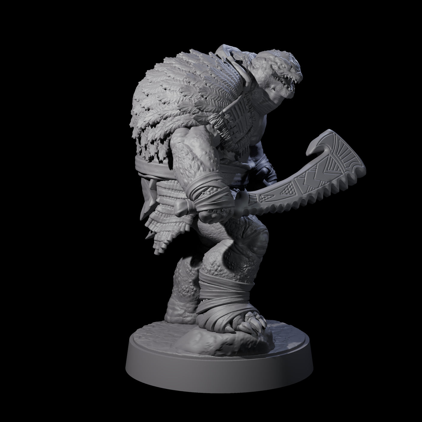 Hulking Skum Brute E Miniature for Dungeons and Dragons, Pathfinder or other TTRPGs