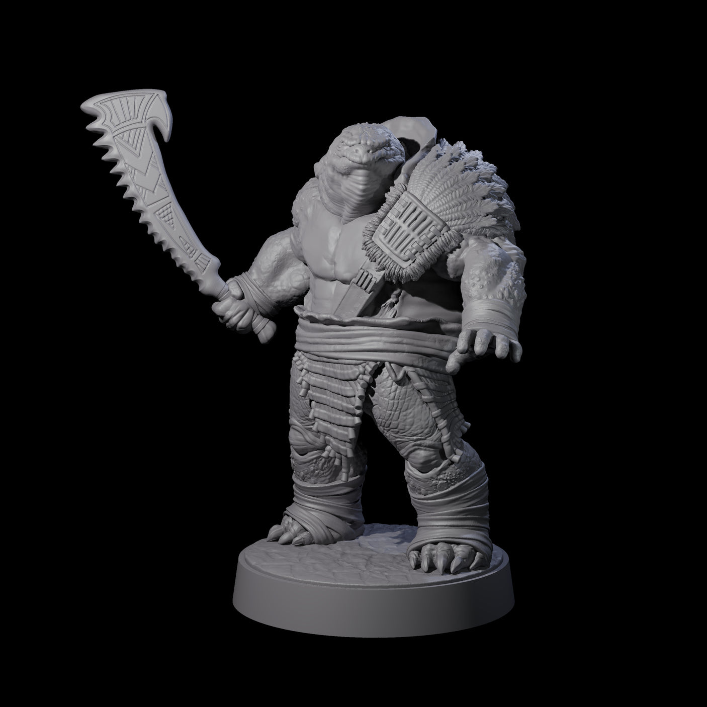 Hulking Skum Brute H Miniature for Dungeons and Dragons, Pathfinder or other TTRPGs