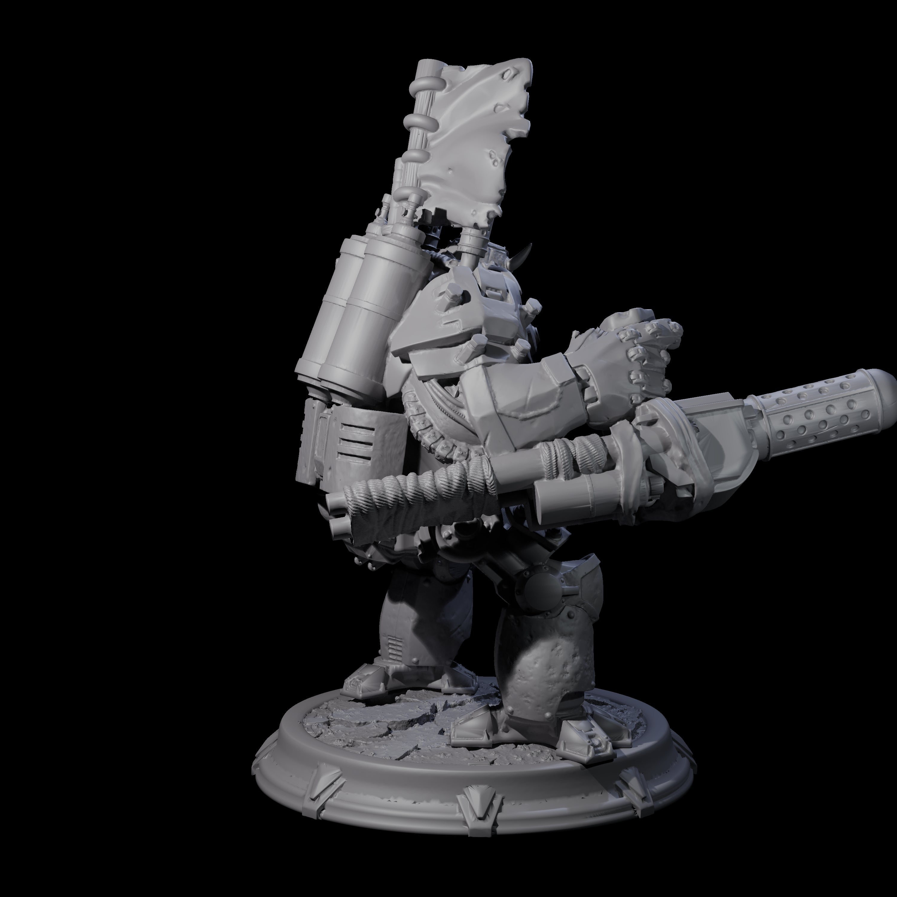 Hulking Space Knight Miniature for Dungeons and Dragons, Pathfinder or other TTRPGs