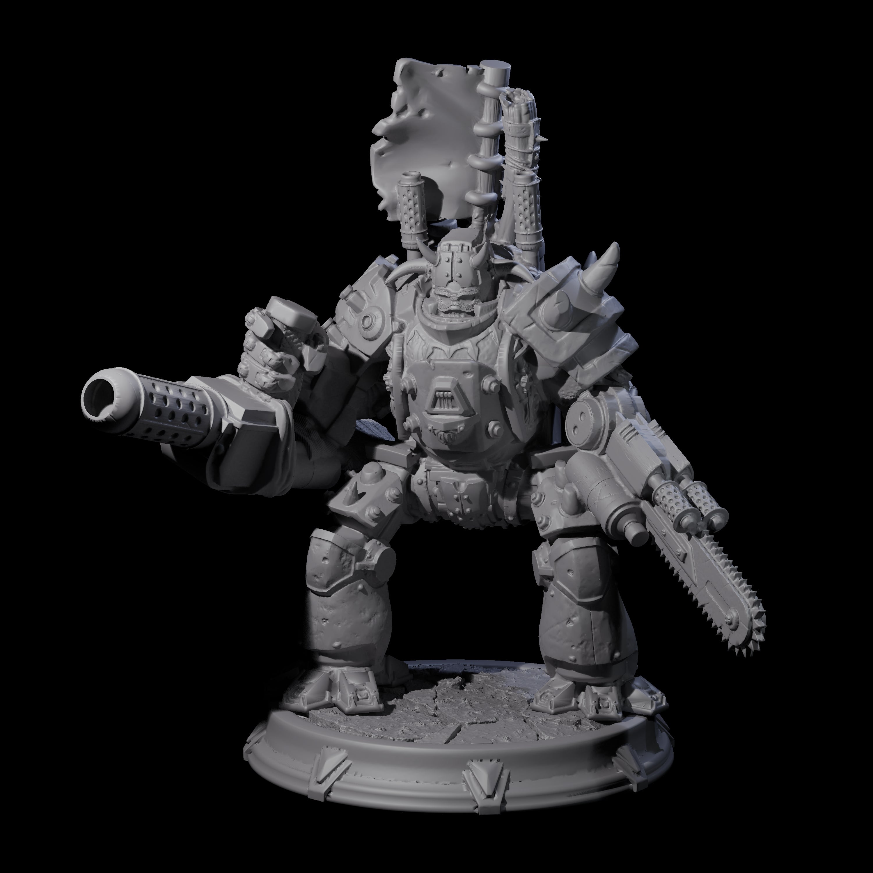 Hulking Space Knight Miniature for Dungeons and Dragons, Pathfinder or other TTRPGs