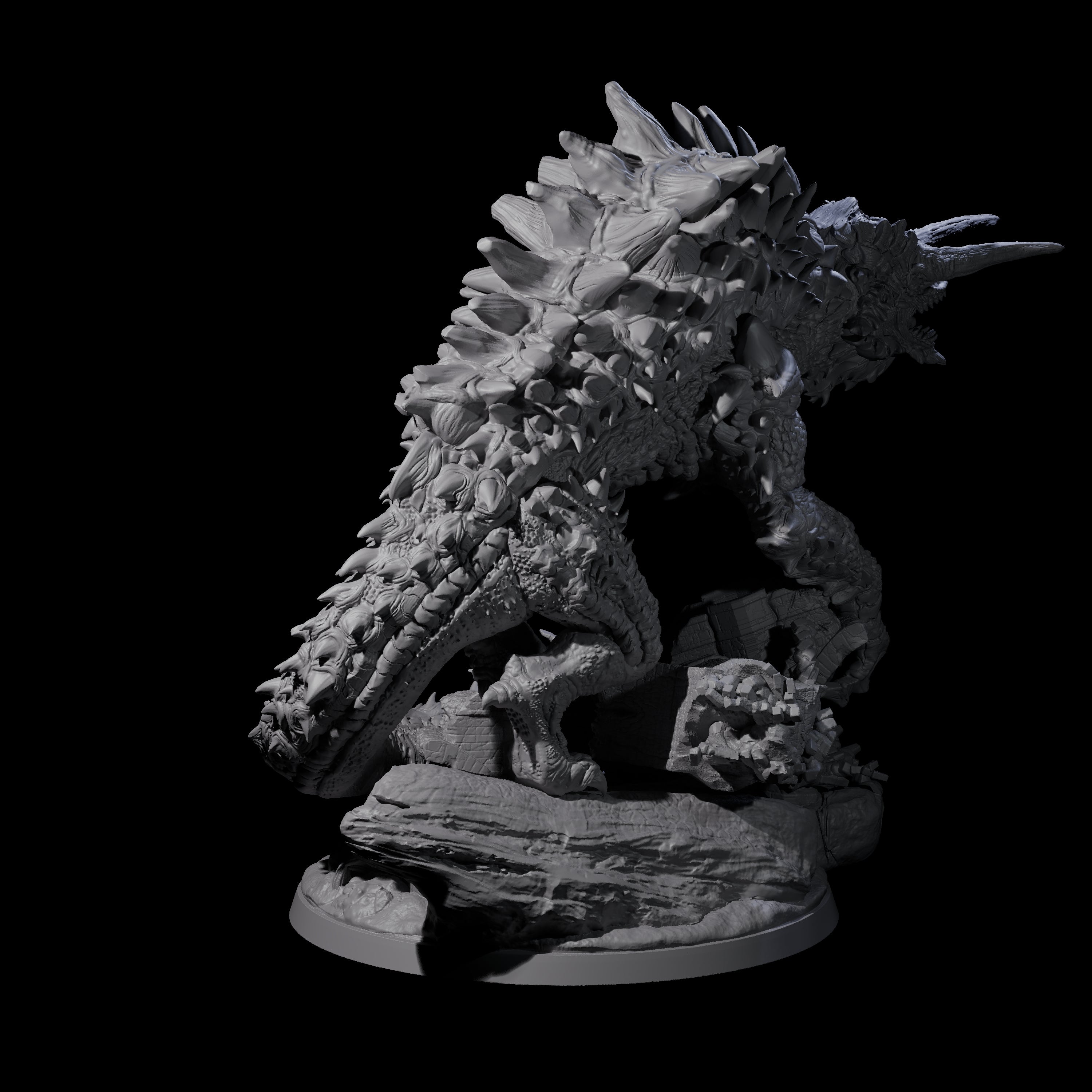 Hulking Tarrasque Destroyer Miniature for Dungeons and Dragons, Pathfinder or other TTRPGs