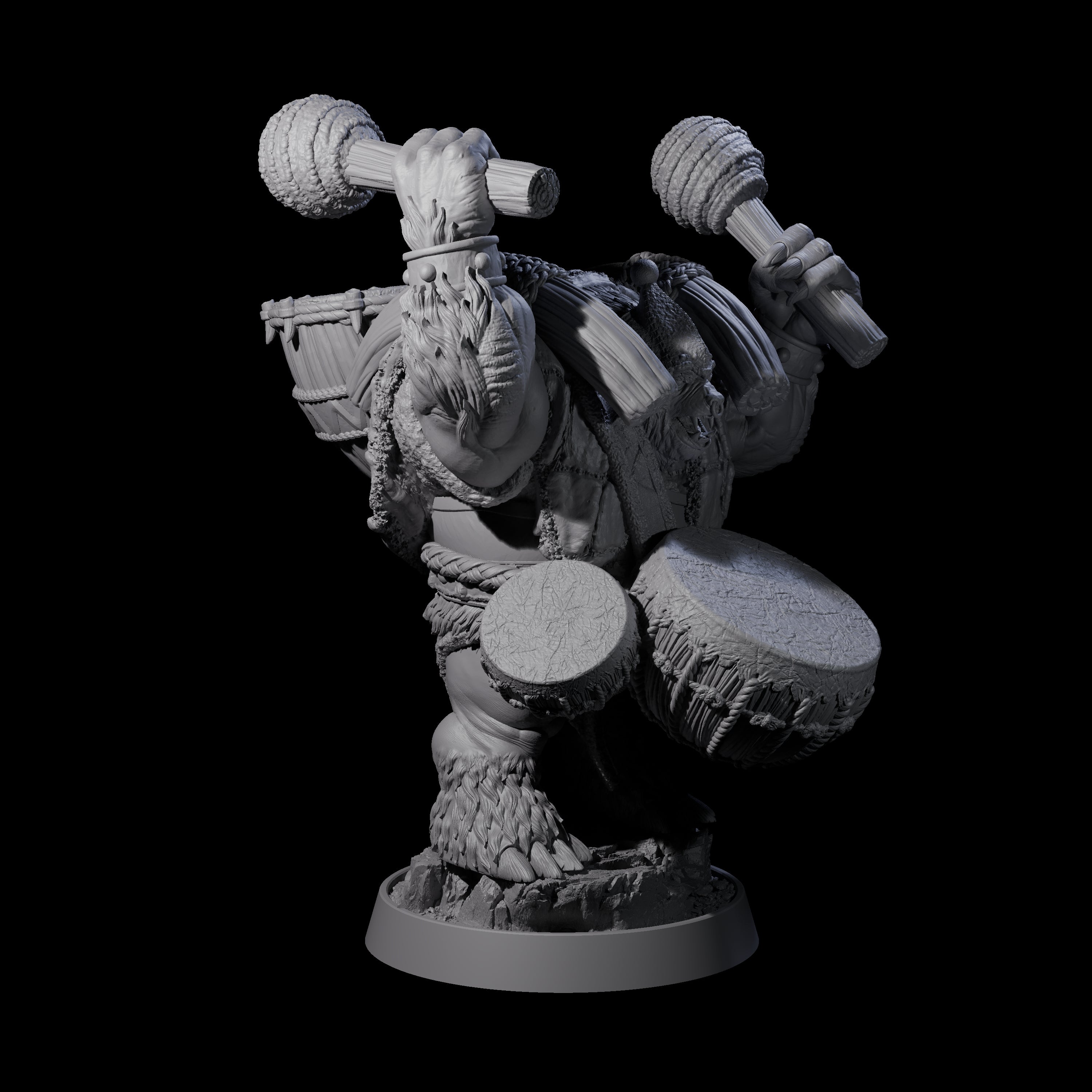 Hulking Ursine Barbarian A Miniature for Dungeons and Dragons, Pathfinder or other TTRPGs