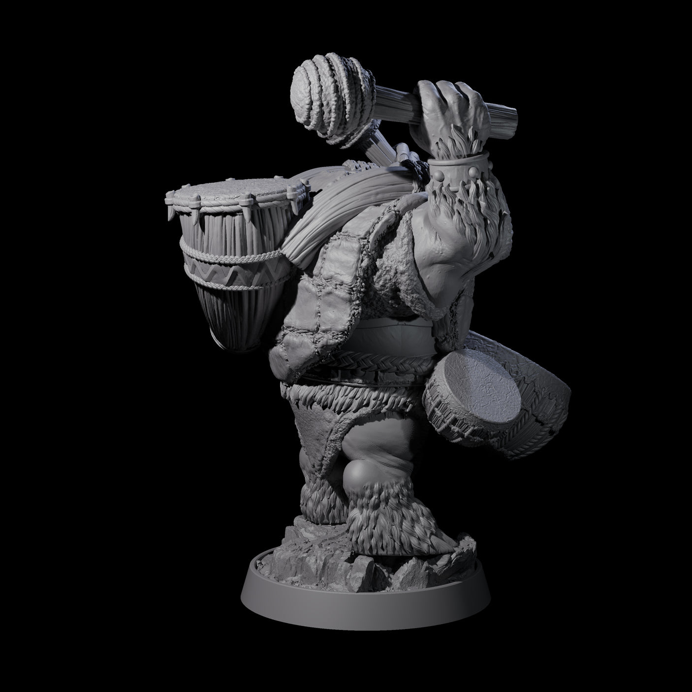 Hulking Ursine Barbarian A Miniature for Dungeons and Dragons, Pathfinder or other TTRPGs