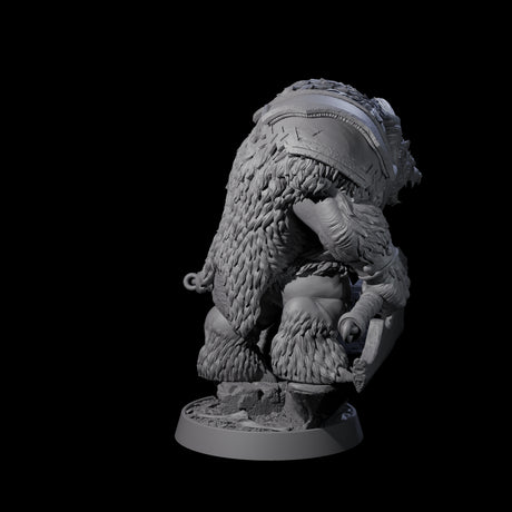 Hulking Ursine Barbarian B Miniature for Dungeons and Dragons, Pathfinder or other TTRPGs