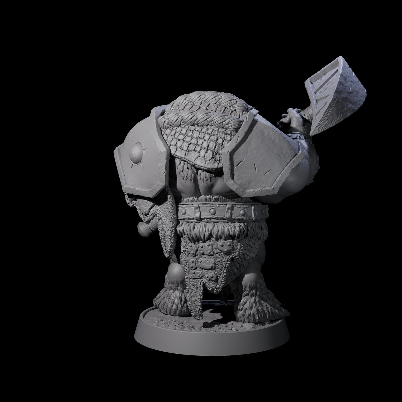Hulking Ursine Barbarian C Miniature for Dungeons and Dragons, Pathfinder or other TTRPGs