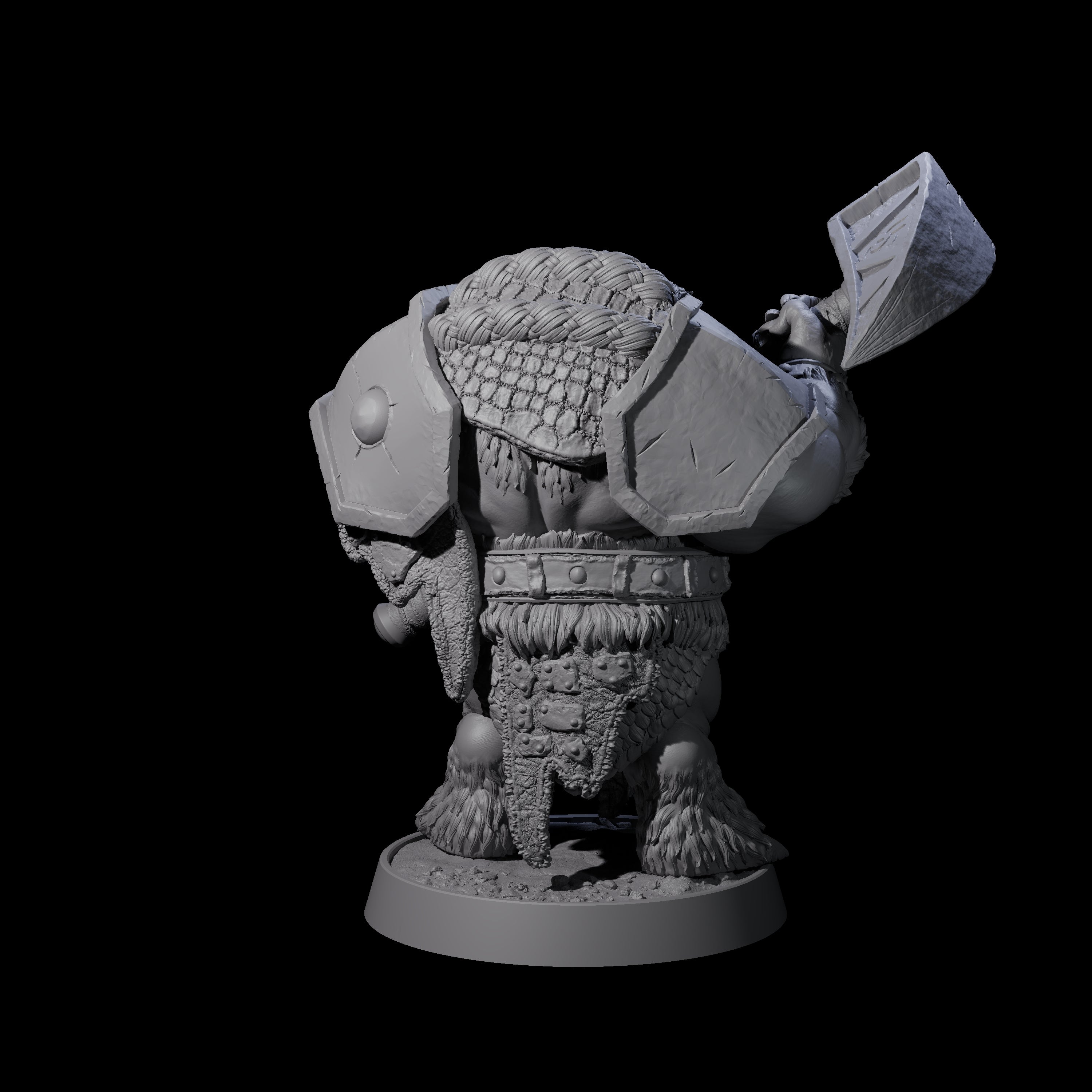 Hulking Ursine Barbarian C Miniature for Dungeons and Dragons, Pathfinder or other TTRPGs