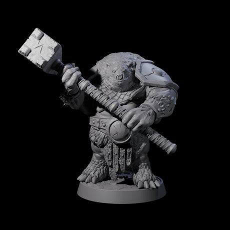 Hulking Ursine Barbarian C Miniature for Dungeons and Dragons, Pathfinder or other TTRPGs