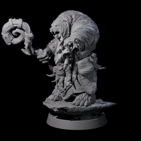Hulking Ursine Barbarian E Miniature for Dungeons and Dragons, Pathfinder or other TTRPGs