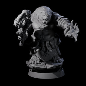 Hulking Ursine Barbarian E Miniature for Dungeons and Dragons, Pathfinder or other TTRPGs