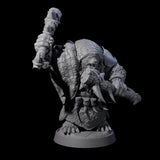Hulking Ursine Barbarian F Miniature for Dungeons and Dragons, Pathfinder or other TTRPGs