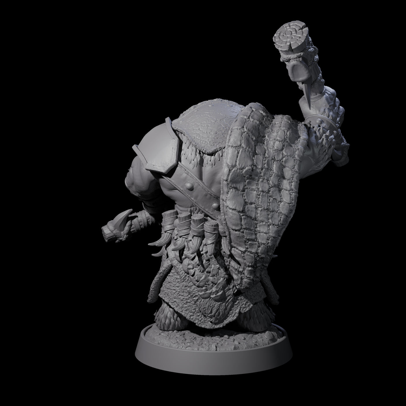 Hulking Ursine Barbarian F Miniature for Dungeons and Dragons, Pathfinder or other TTRPGs