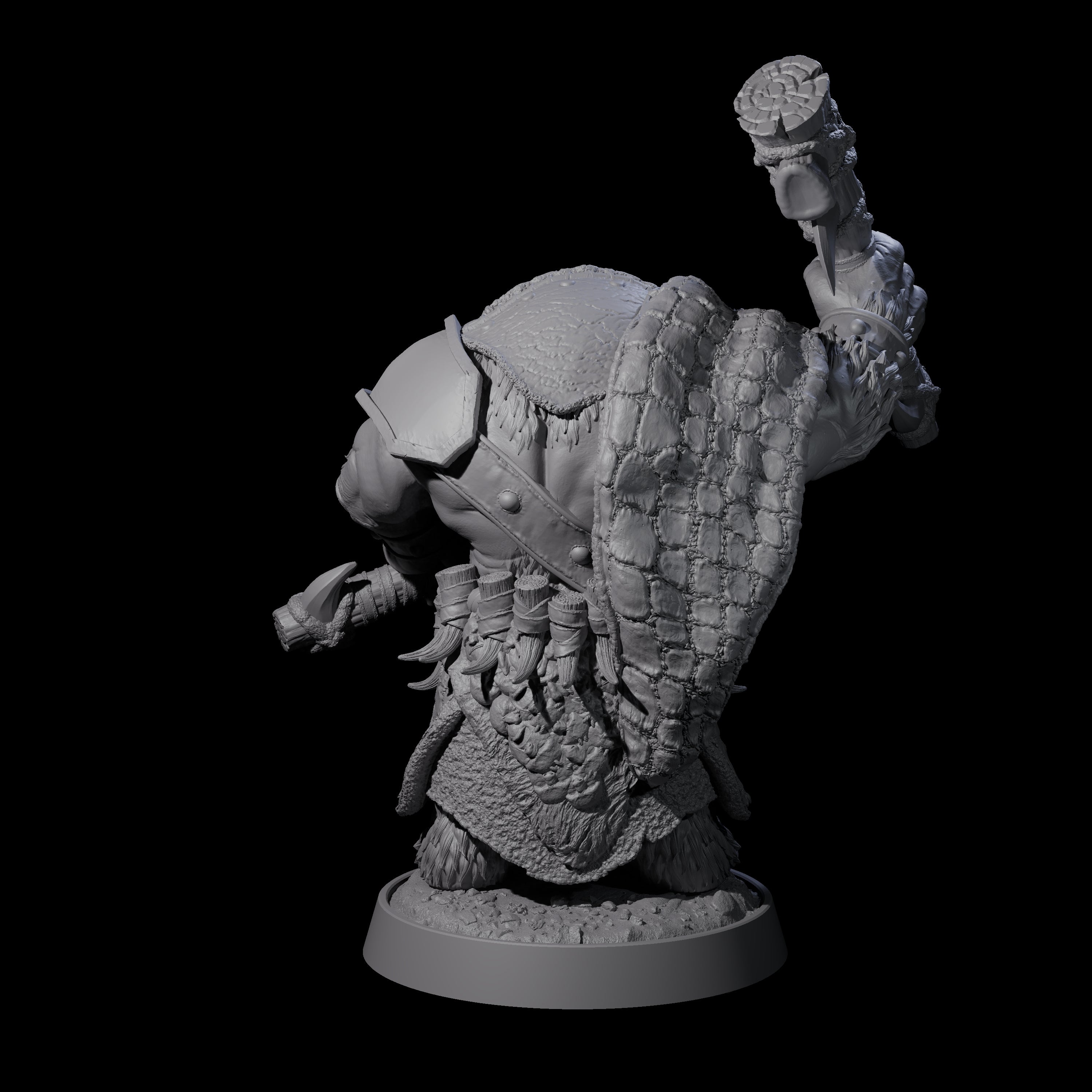 Hulking Ursine Barbarian F Miniature for Dungeons and Dragons, Pathfinder or other TTRPGs