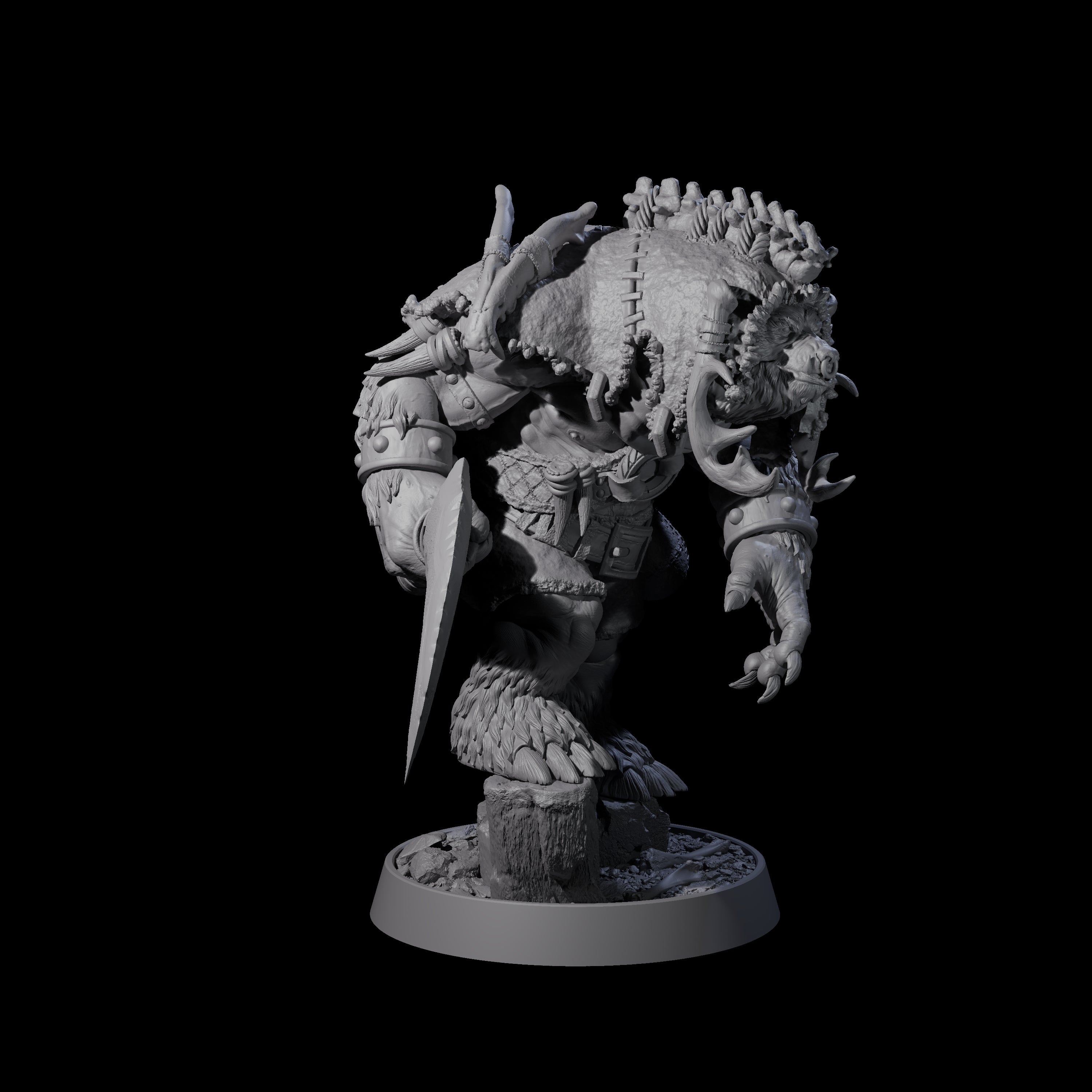 Hulking Ursine Barbarian G Miniature for Dungeons and Dragons, Pathfinder or other TTRPGs