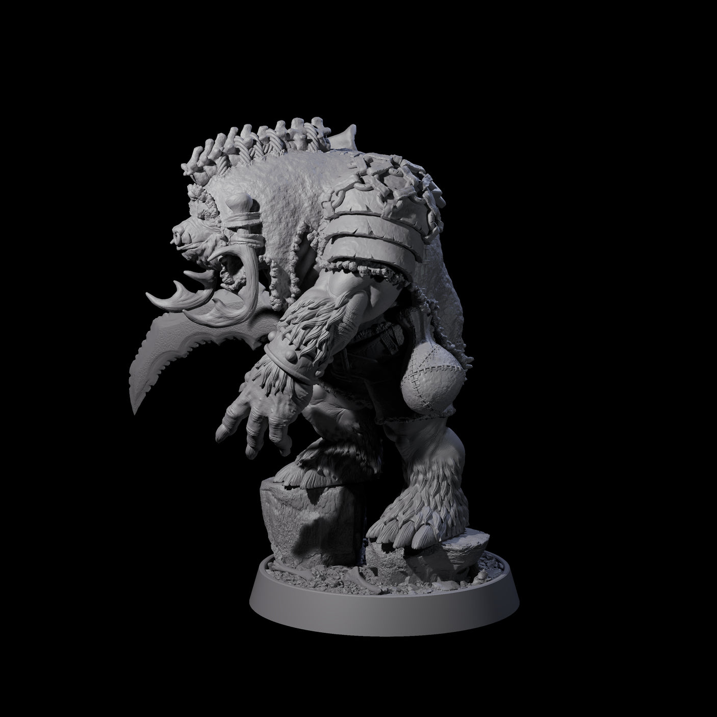 Hulking Ursine Barbarian G Miniature for Dungeons and Dragons, Pathfinder or other TTRPGs