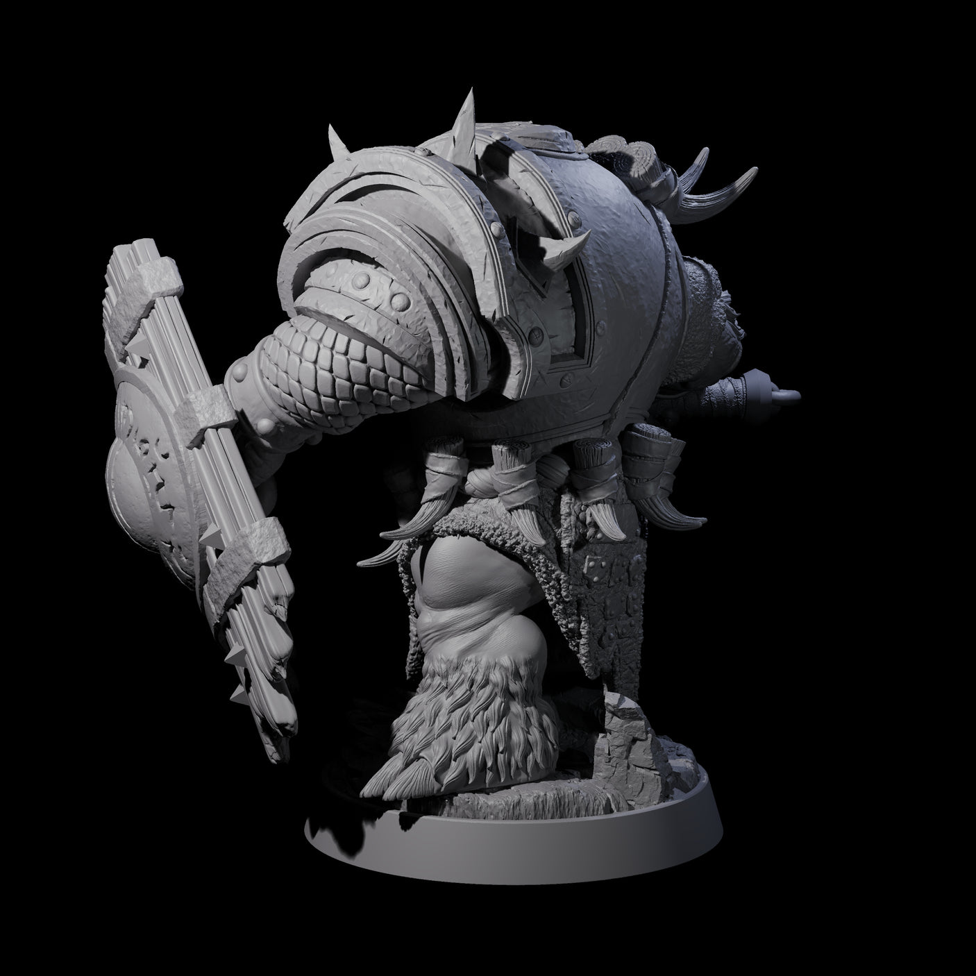 Hulking Ursine Barbarian H Miniature for Dungeons and Dragons, Pathfinder or other TTRPGs