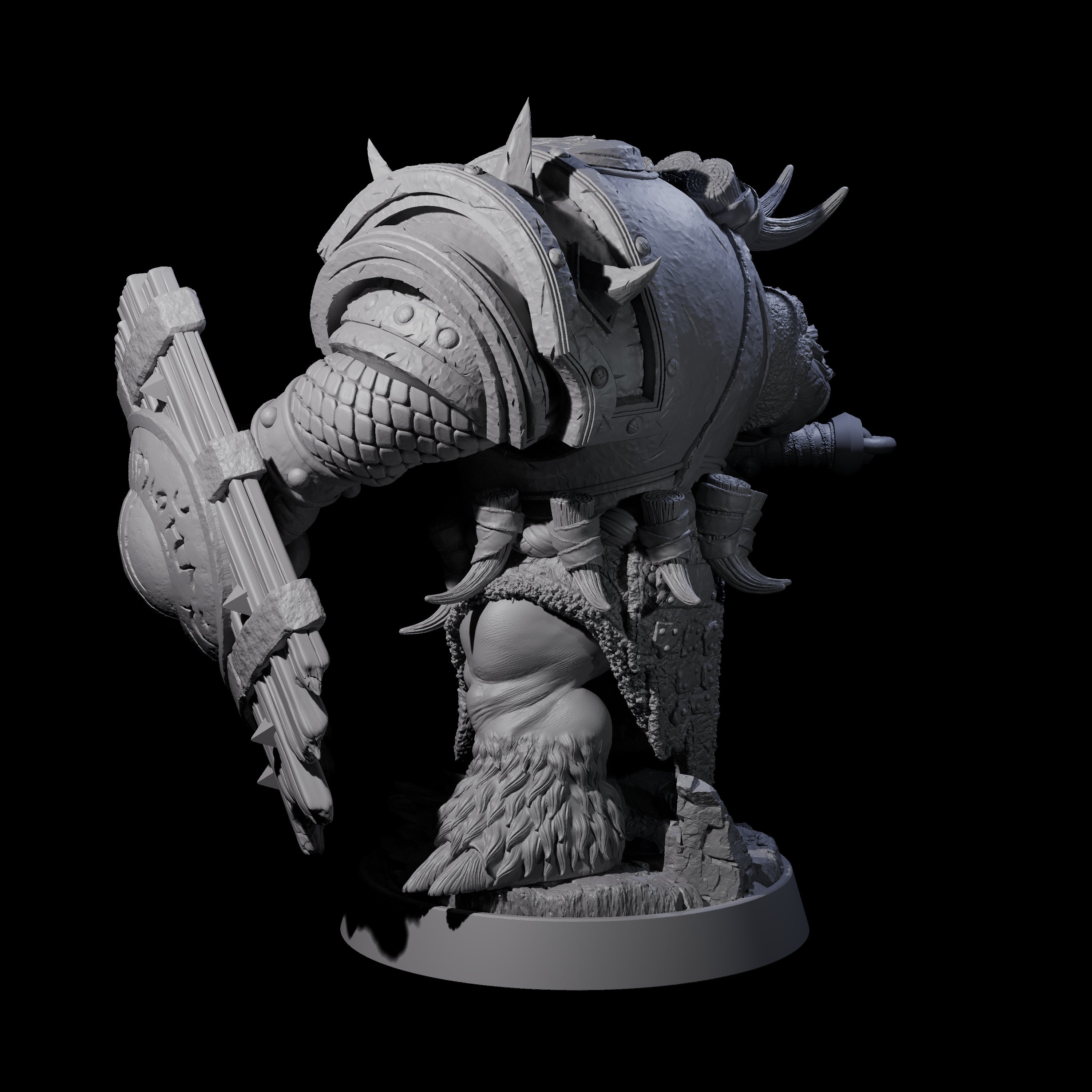 Hulking Ursine Barbarian H Miniature for Dungeons and Dragons, Pathfinder or other TTRPGs