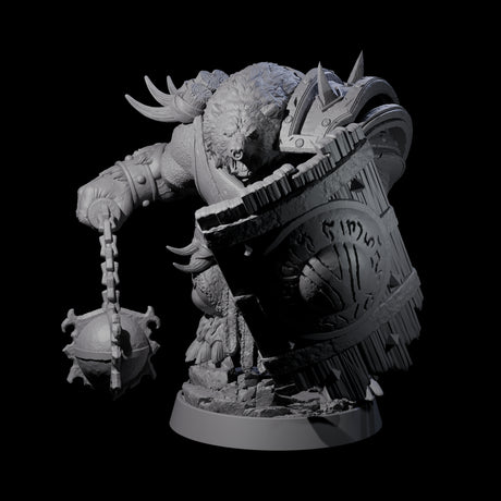 Hulking Ursine Barbarian H Miniature for Dungeons and Dragons, Pathfinder or other TTRPGs