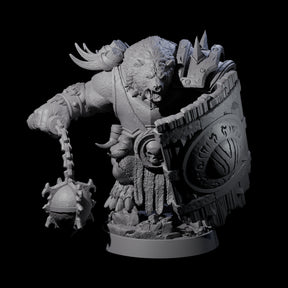 Hulking Ursine Barbarian H Miniature for Dungeons and Dragons, Pathfinder or other TTRPGs