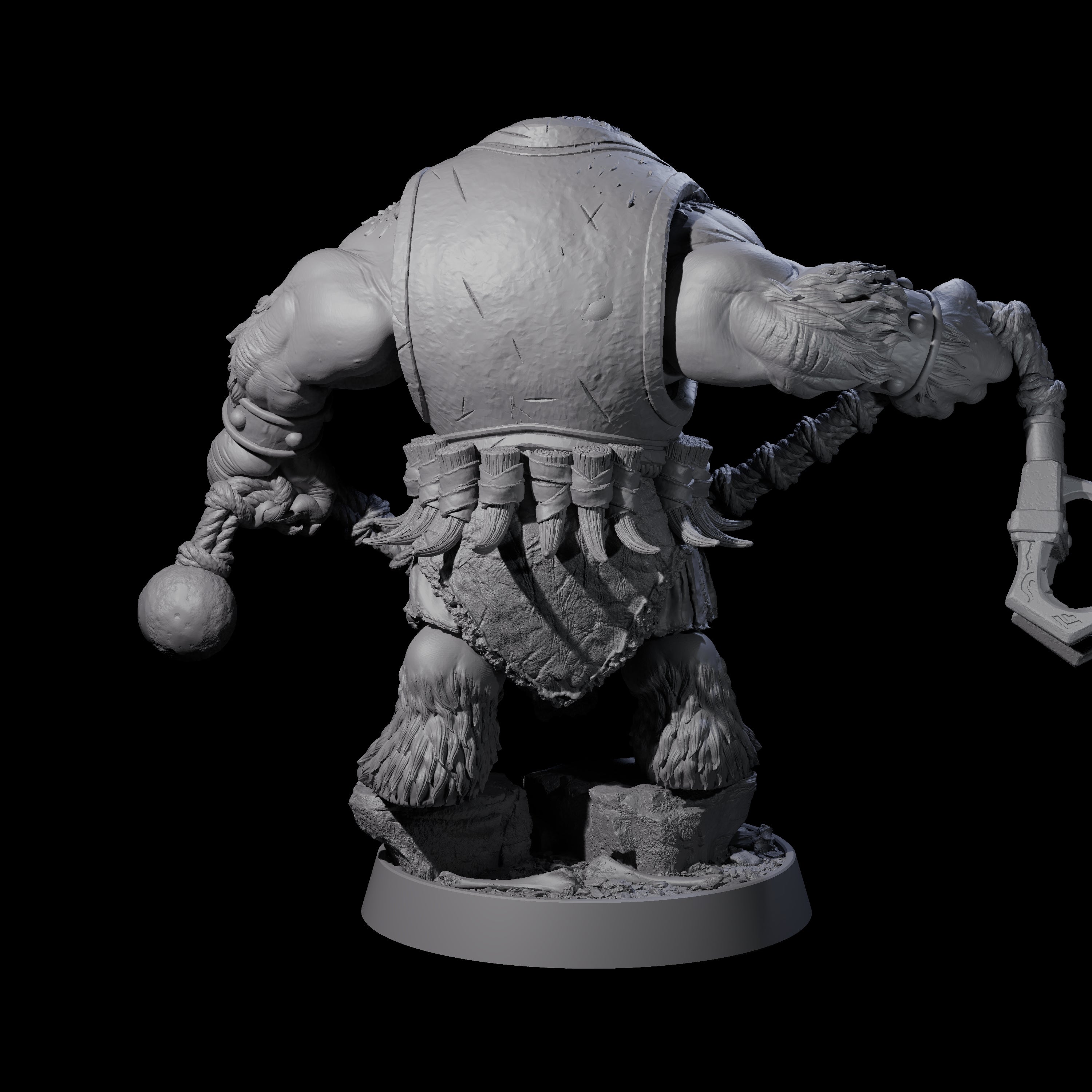 Hulking Ursine Barbarian I Miniature for Dungeons and Dragons, Pathfinder or other TTRPGs