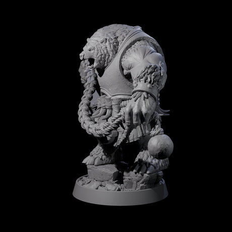 Hulking Ursine Barbarian I Miniature for Dungeons and Dragons, Pathfinder or other TTRPGs