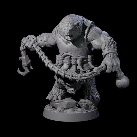Hulking Ursine Barbarian I Miniature for Dungeons and Dragons, Pathfinder or other TTRPGs
