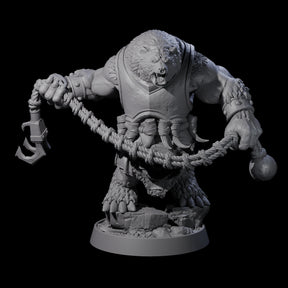 Hulking Ursine Barbarian I Miniature for Dungeons and Dragons, Pathfinder or other TTRPGs